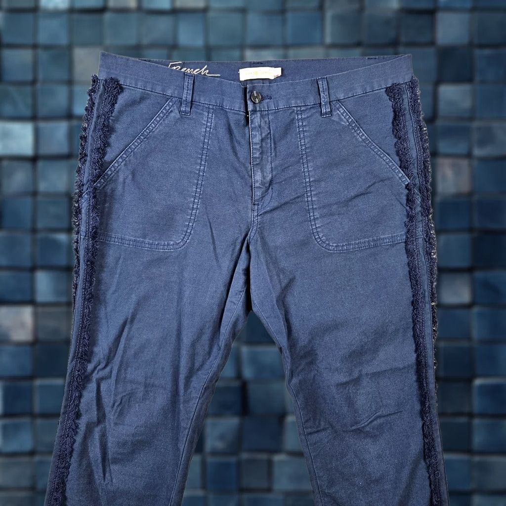 Tory Burch Tory Burch Navy blue Parden My French Fringe Casual Women's Pant Size 32 Size 24" / US 00 / IT 34 - 1 Thumbnail