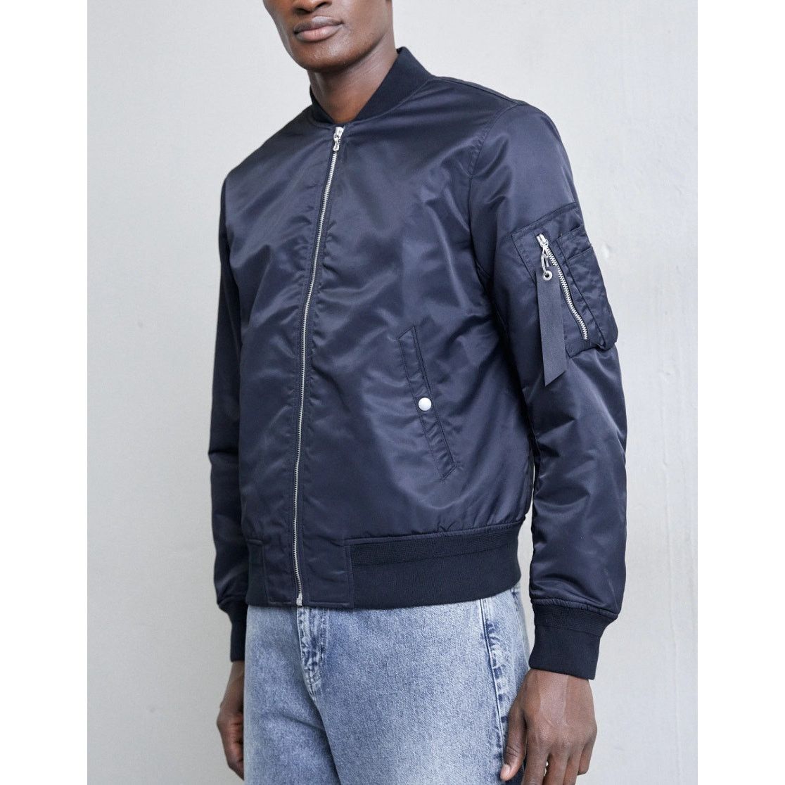 Rag & Bone Rag & Bone - Manston Recycled Nylon Bomber / M / Blue Size US M / EU 48-50 / 2 - 2 Thumbnail