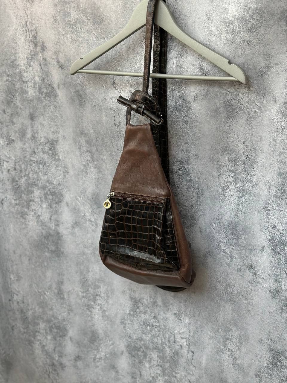 Leather × Russell & Bromley × Vintage Russell & Bromley Vintage Leather Sling Bag Croc Embossed Size ONE SIZE - 2 Thumbnail