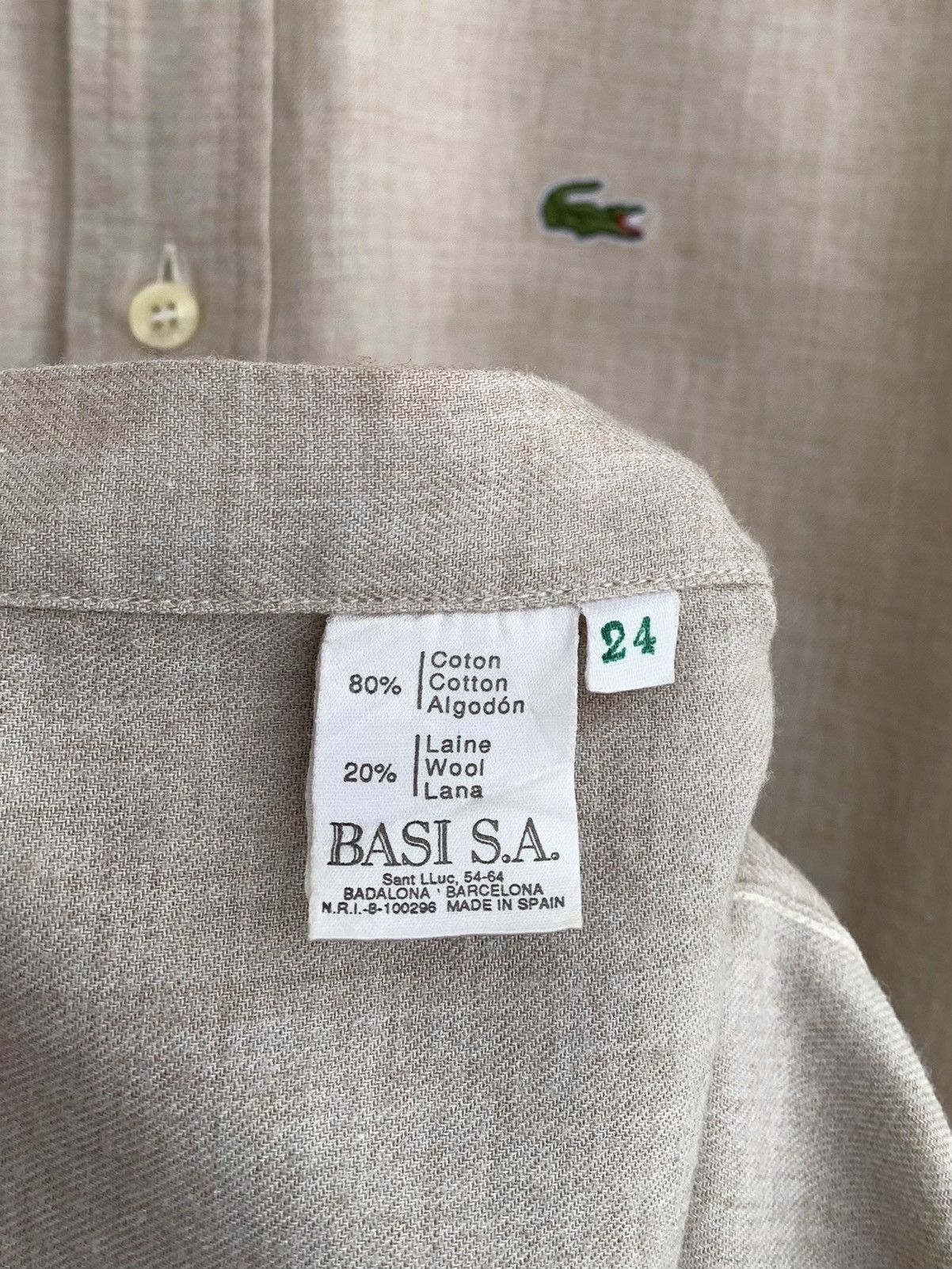 Lacoste Lacoste Vintage Long Sleeve Button Shirt Size US M / EU 48-50 / 2 - 8 Thumbnail