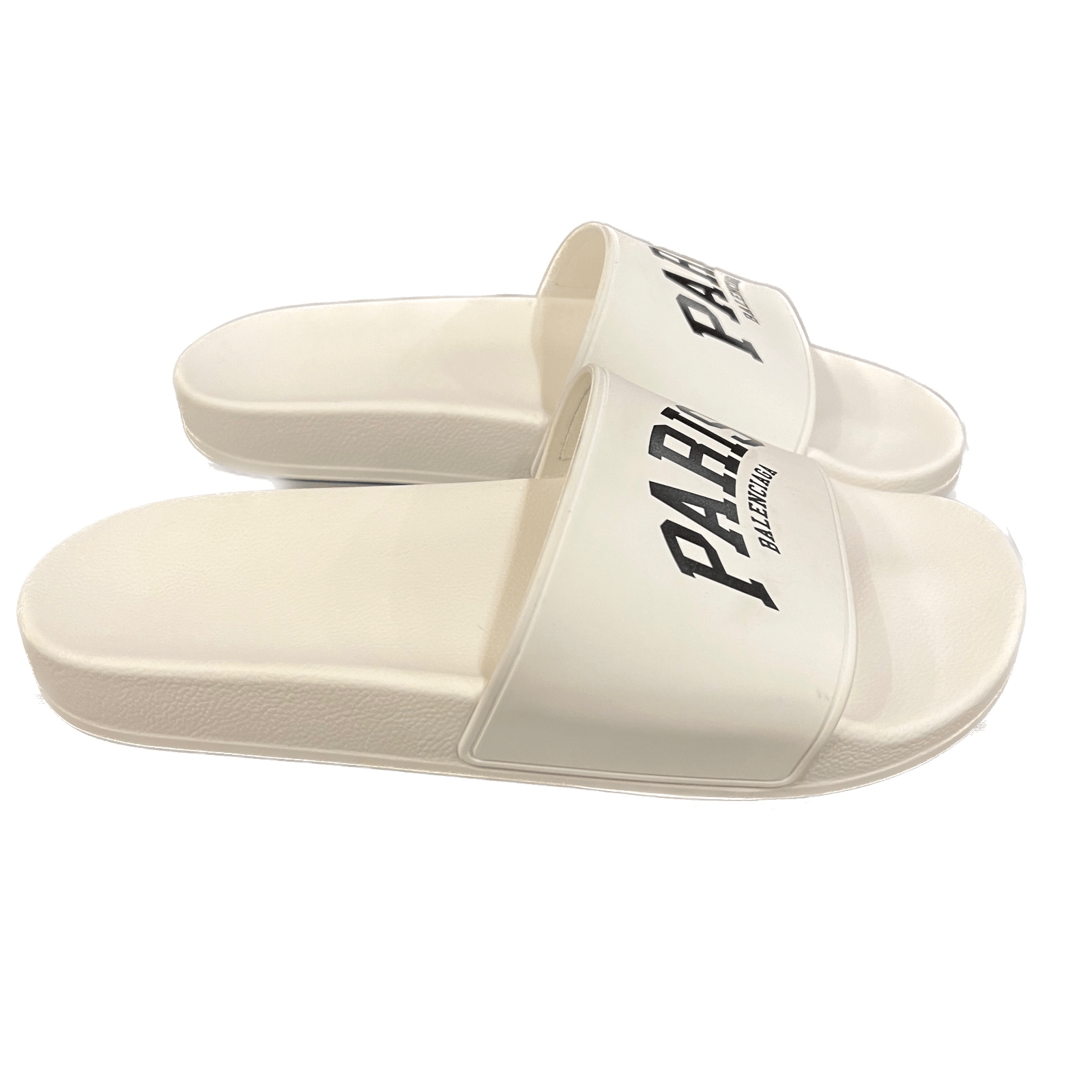 Balenciaga White Rubber Mold Slide Sandals | Grailed