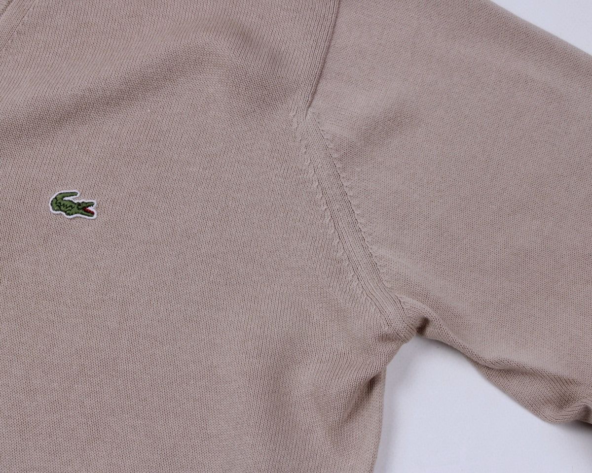 Lacoste × Vintage LACOSTE Beige V-Neck Cotton Knitted Pullover Sweater Size 4 Size US L / EU 52-54 / 3 - 8 Thumbnail