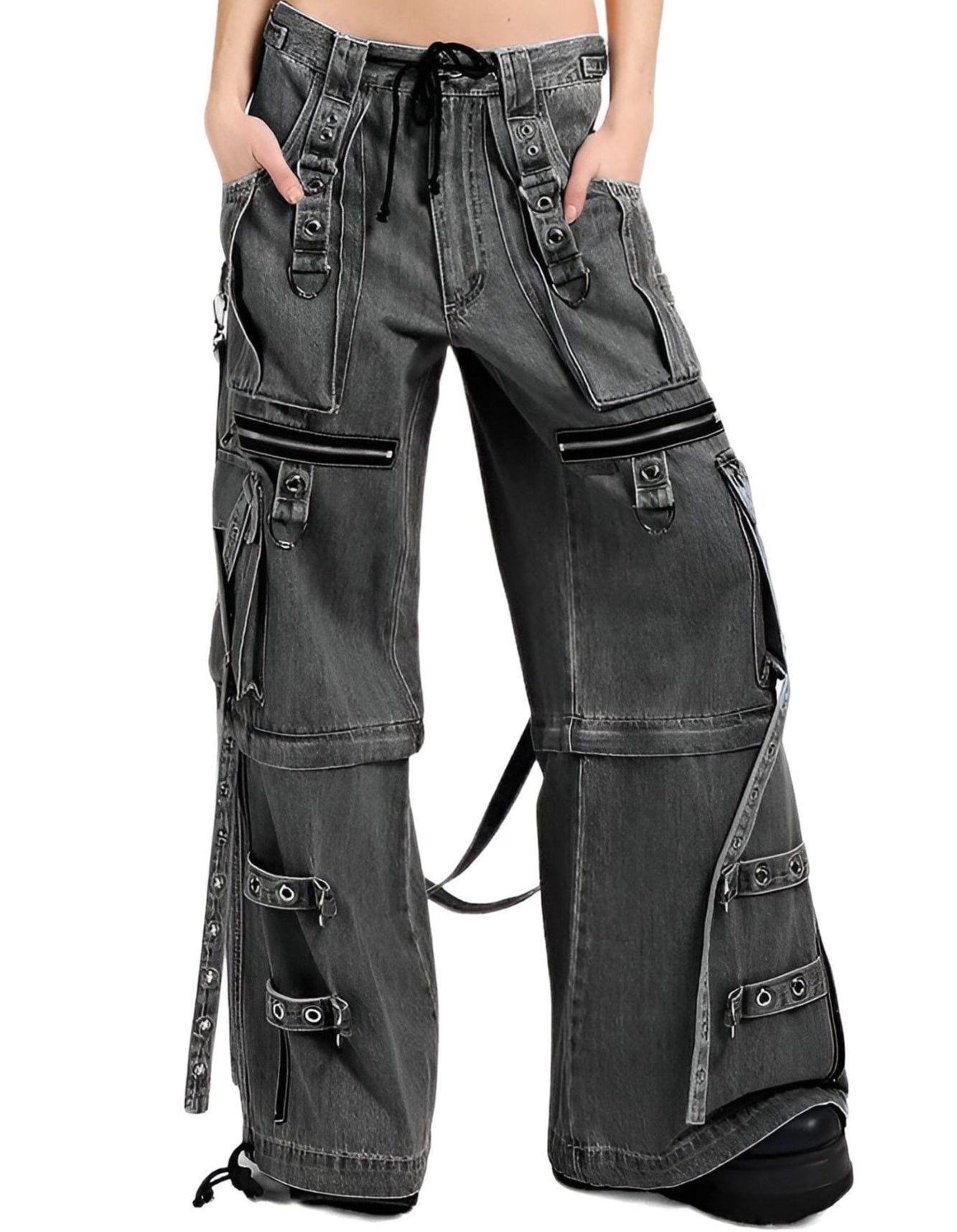 image of Denim X Strap Pant in Grey, Men's (Size 40)