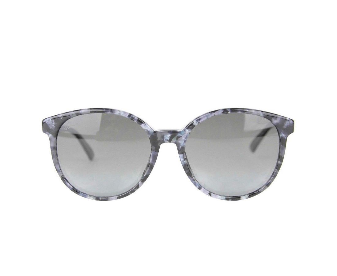 Gucci Unisex Black / Gray Plastic Round Frame Sunglasses GG Size ONE SIZE - 1 Thumbnail