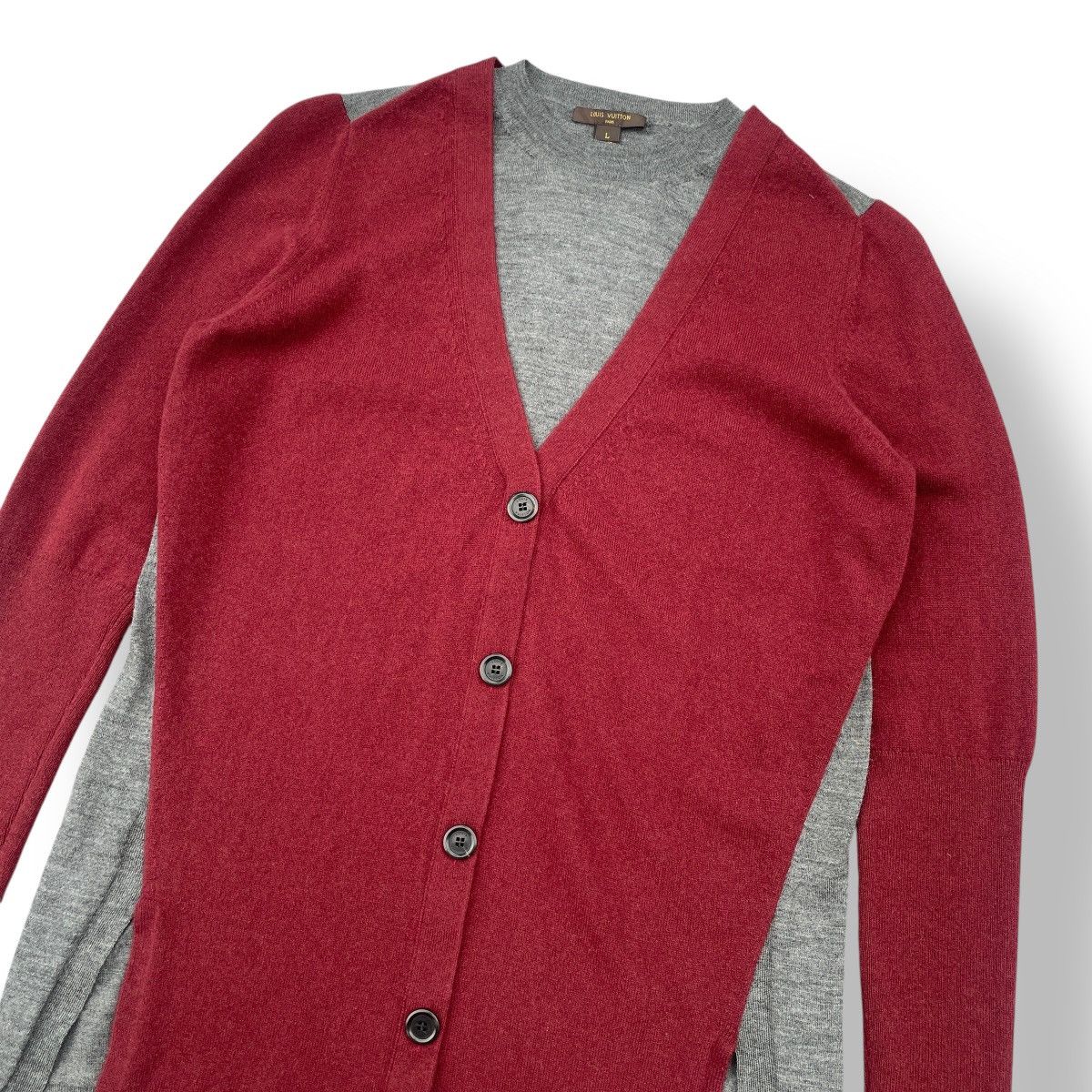 Louis Vuitton Louis Vuitton Vintage Trompe L'Oeil Pullover Cardigan Wool Size L / US 10 / IT 46 - 2 Thumbnail