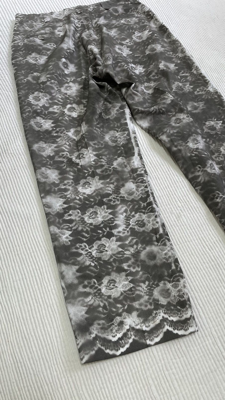 Handmade Black Floral Sexy Ghost Pants Size US 32 / EU 48 - 7 Thumbnail