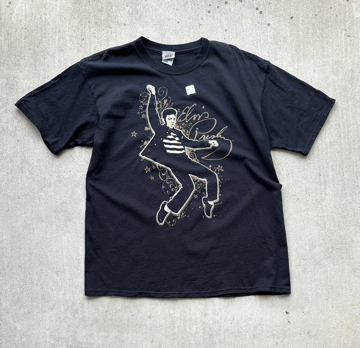 Band Tees × Liquid Blue × Vintage Vintage Elvis Presley T Shirt Liquid Blue Y2K Deadstock Size US XL / EU 56 / 4 - 1 Thumbnail