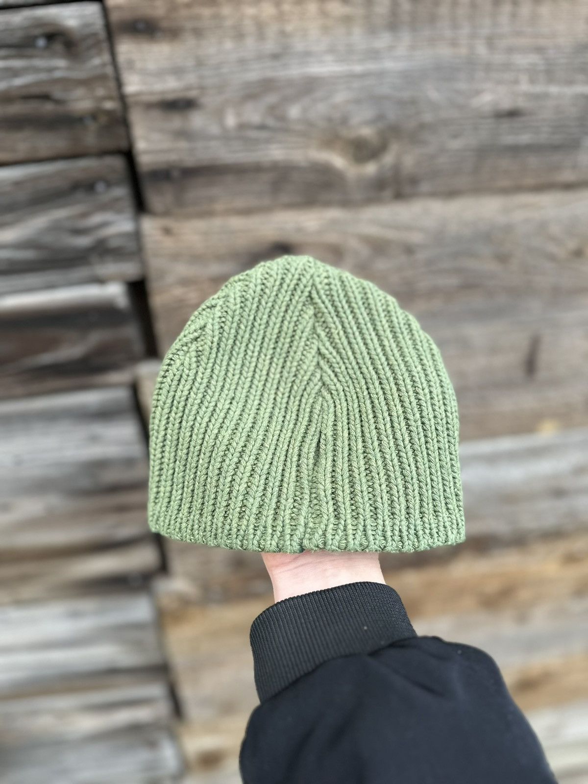 Diesel Mens Diesel Beanie Winter Hat Olive Green Red Patch Logo Size ONE SIZE - 3 Thumbnail