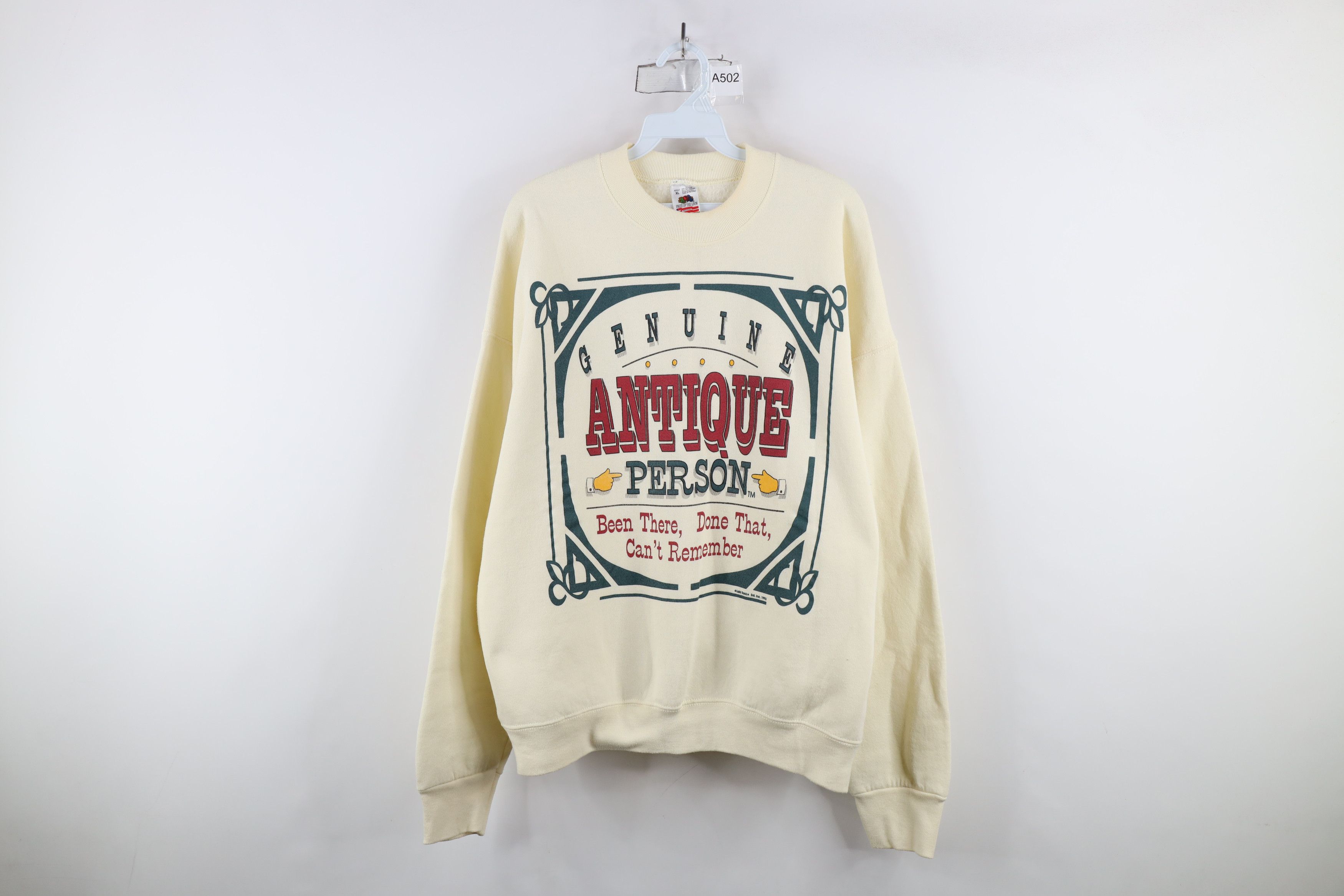 Vintage Vintage 90s Streetwear Person Crewneck Sweatshirt USA Size US XL / EU 56 / 4 - 1 Thumbnail