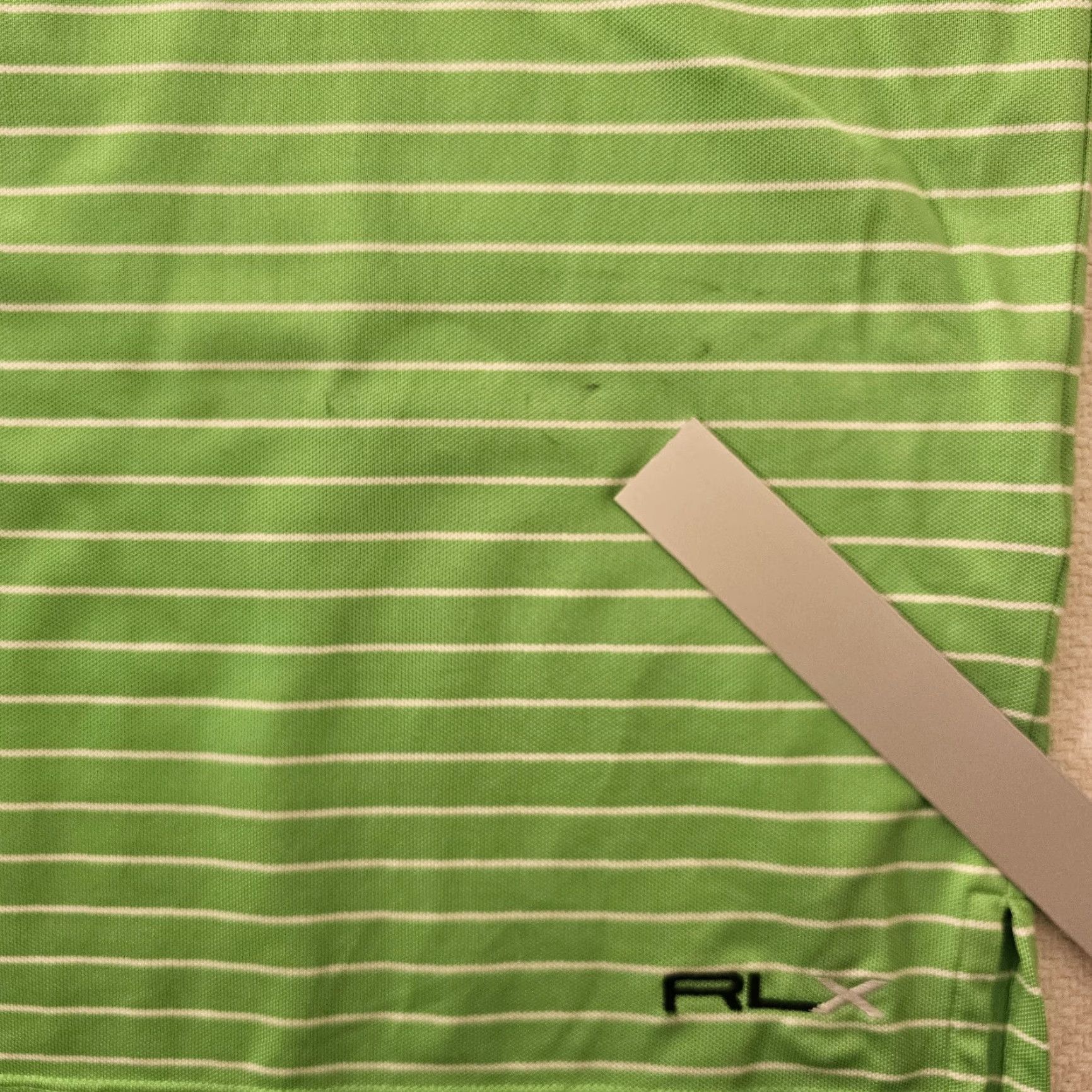 RLX Ralph Lauren RLX Ralph Lauren Polo Shirt Golf Striped Green Large Jersey Stretch Breathable Casual Size US L / EU 52-54 / 3 - 7 Thumbnail