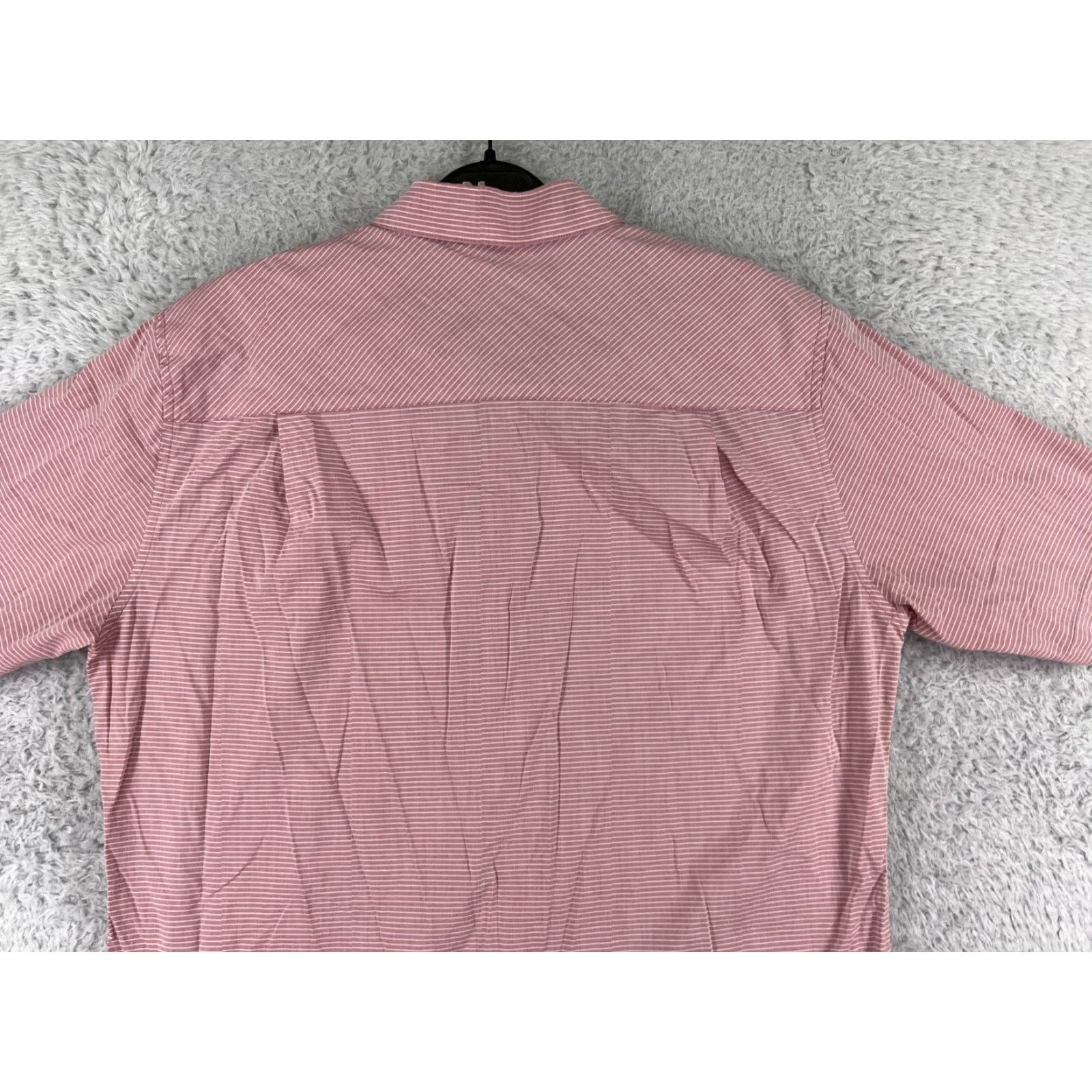 TravisMathew Travis Mathew Shirt Mens M Red White Striped Button-Up Golf Pocket Lightweight Casual Short Sleeve Shirt - Men’s Medium Red Stripe Golf Shirt Size US M / EU 48-50 / 2 - 7 Thumbnail