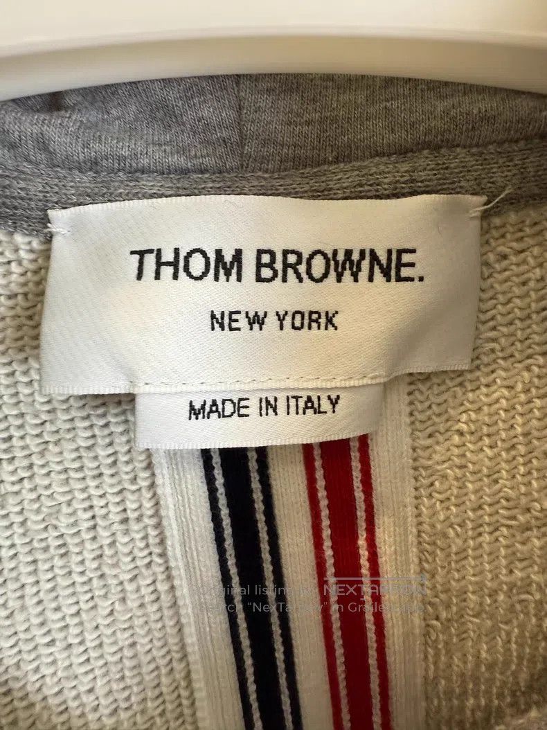 Thom Browne Thom Browne Grey Hooded Sweatshirt Size US S / EU 44-46 / 1 - 3 Thumbnail