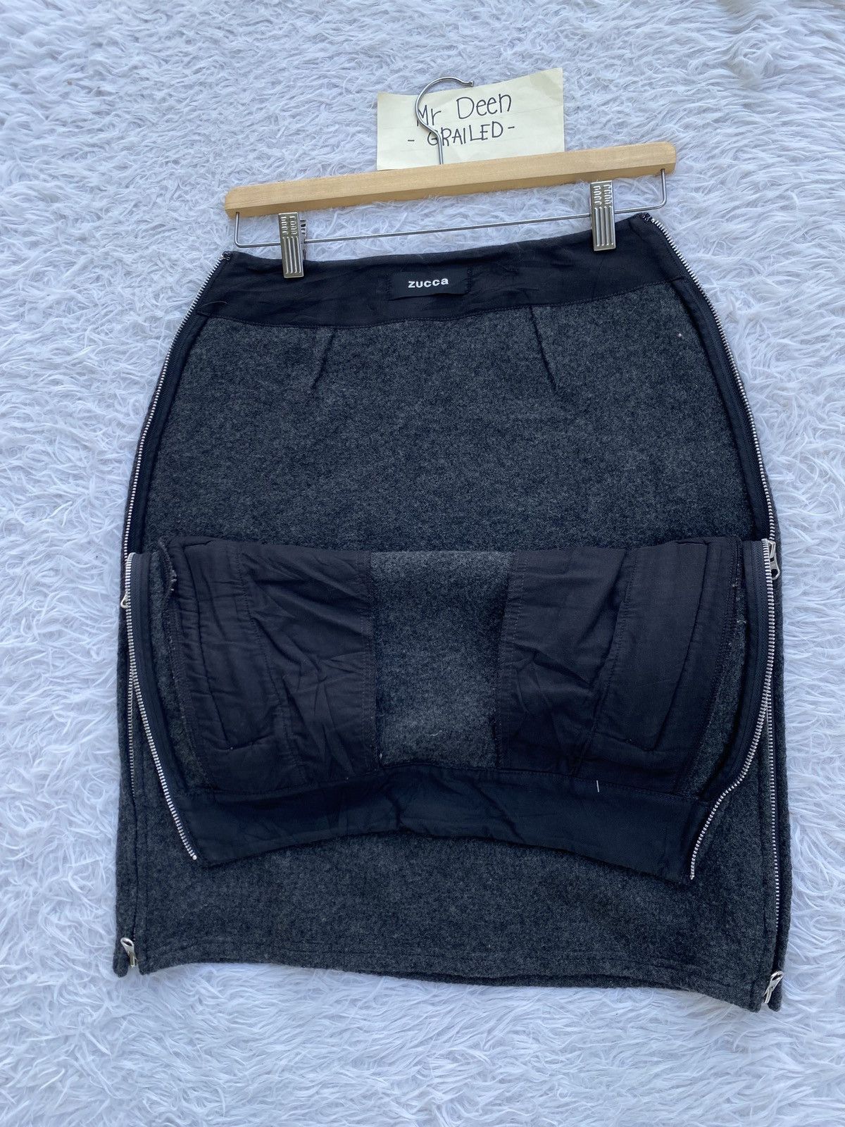 Issey Miyake Rare ZUCCA by Issey Miyake Wool Midi Skirt Size 29" - 10 Thumbnail