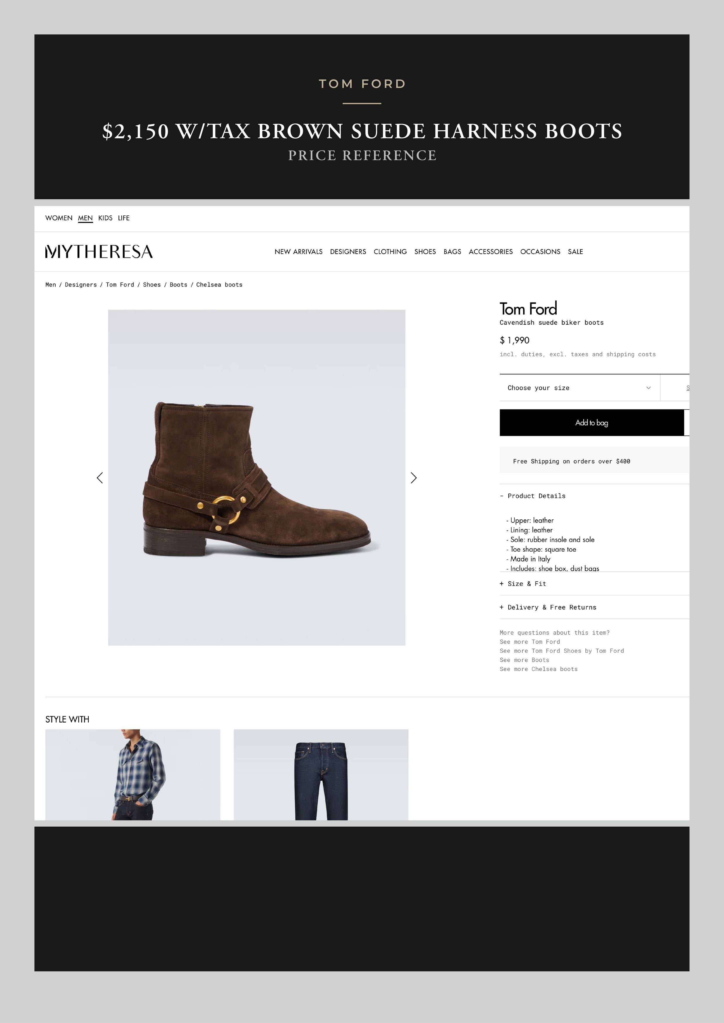 Tom Ford Best Dressed RARE $2,150 w/Tax TOM FORD Suede Harness Boots Size US 10.5 / EU 43-44 - 3 Thumbnail