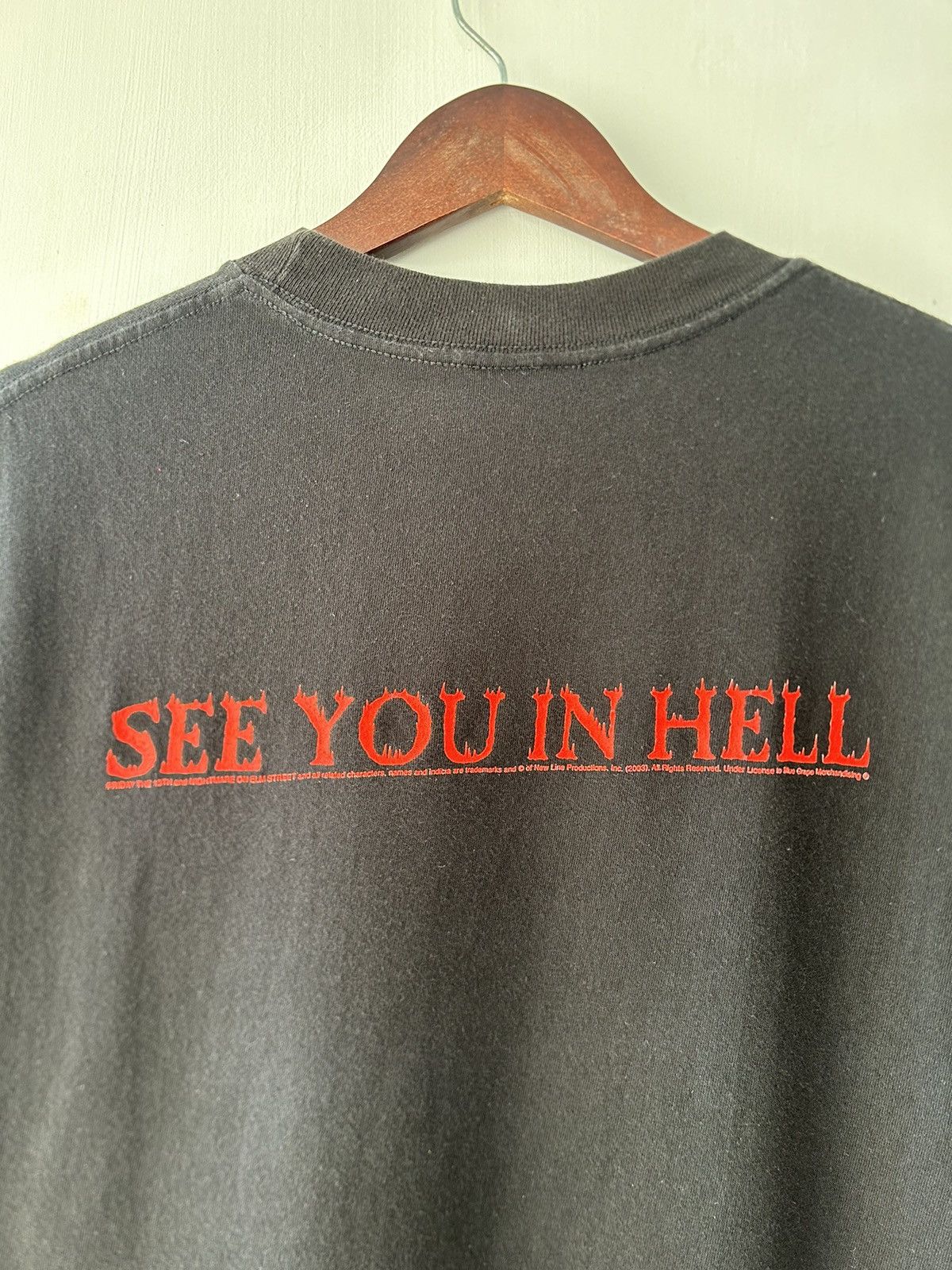 Vintage Vintage 2003 Freddy Vs Jason Horror Movie Promo Tee Size US L / EU 52-54 / 3 - 6 Thumbnail