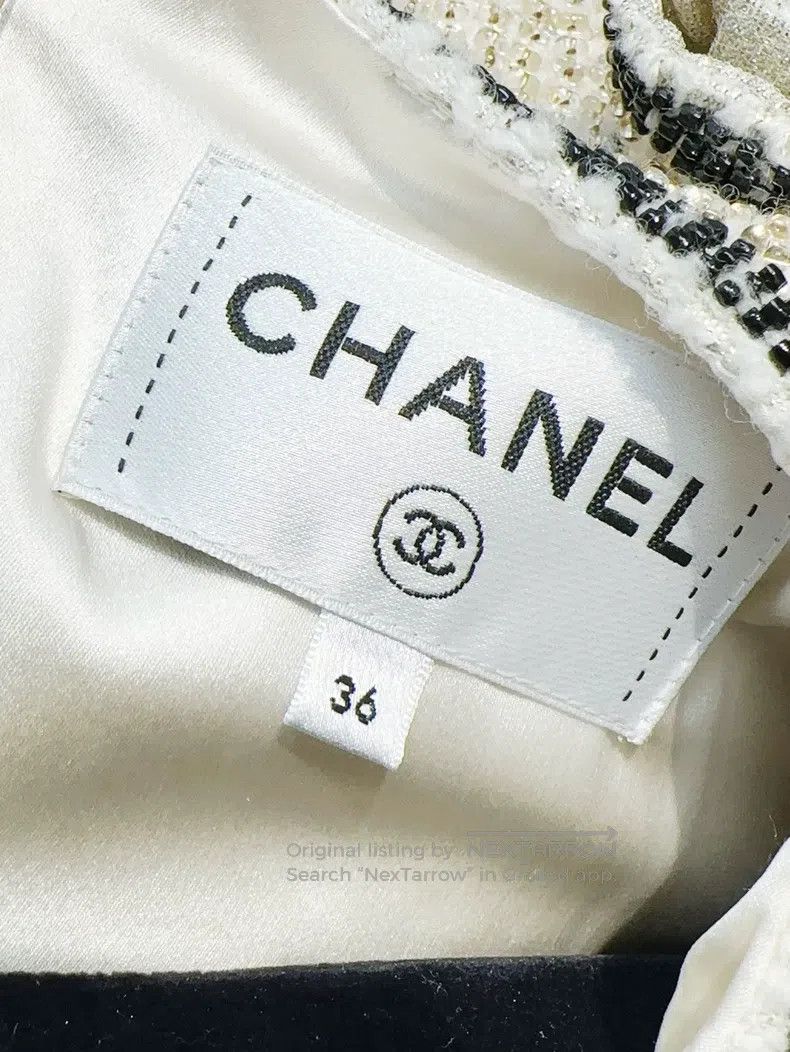Chanel Chanel Metropolitan series milky white braided medium-slee Size XS / US 0-2 / IT 36-38 - 5 Thumbnail