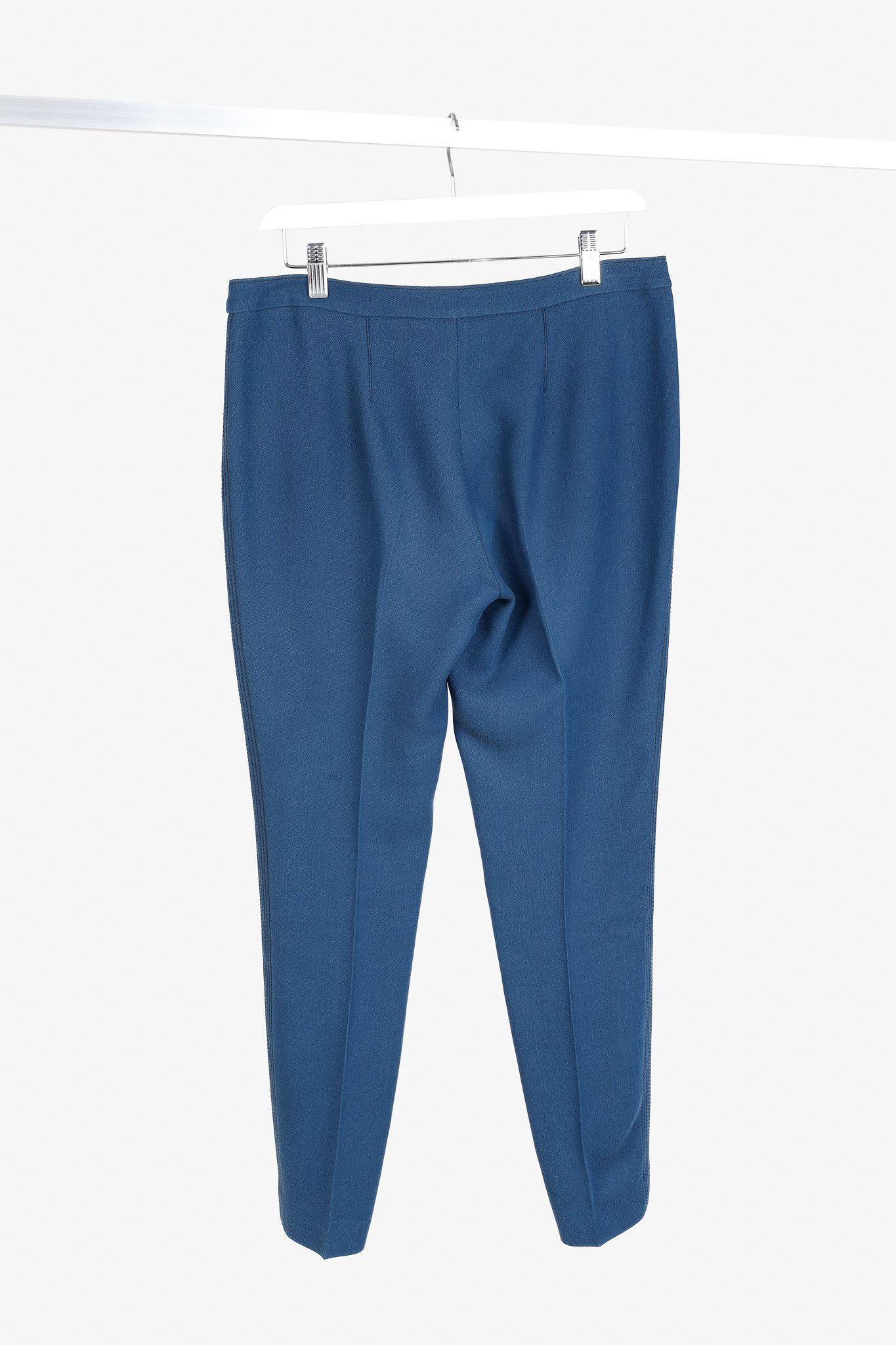Burberry Burberry Blue Wool Silk Suiting Trousers Size 28" / US 6 / IT 42 - 2 Thumbnail