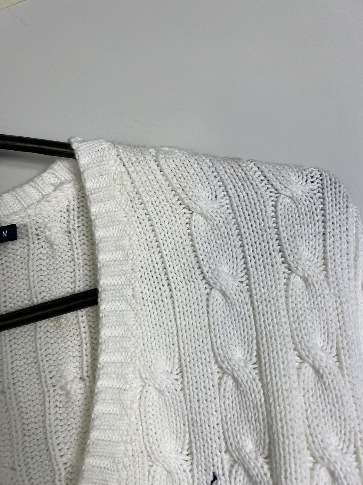 Ralph Lauren × Ralph Lauren Sport Ralph Lauren Braid sweater, white, classic neckline Size M / US 6-8 / IT 42-44 - 6 Thumbnail