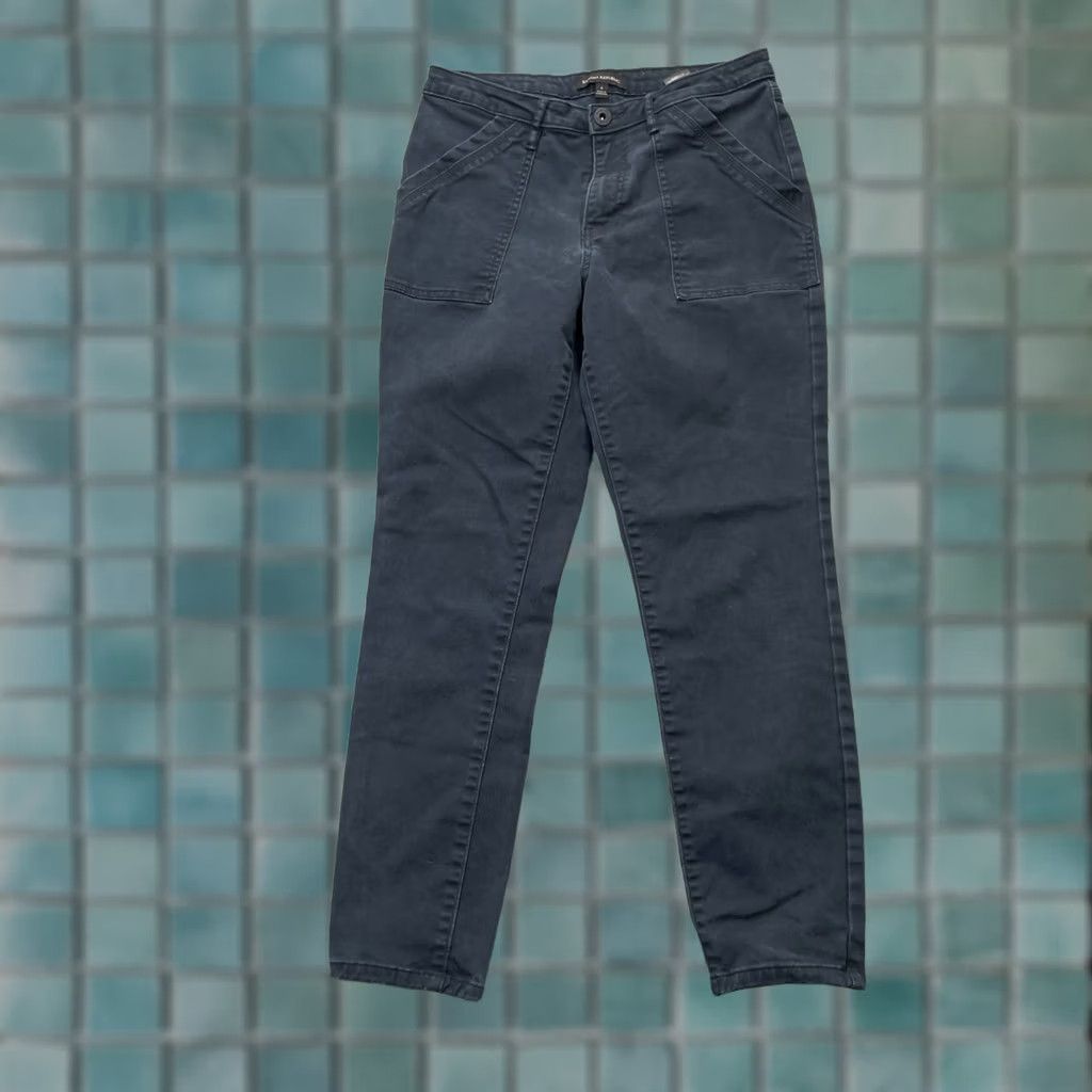 Banana Republic Banana Republic Jeans Womens 6 Gray Tapered Denim Cotton Stretch Dark Wash 5-Pocket Design Waist 30 in Inseam 26 in Regular Size 28" / US 6 / IT 42 - 1 Thumbnail