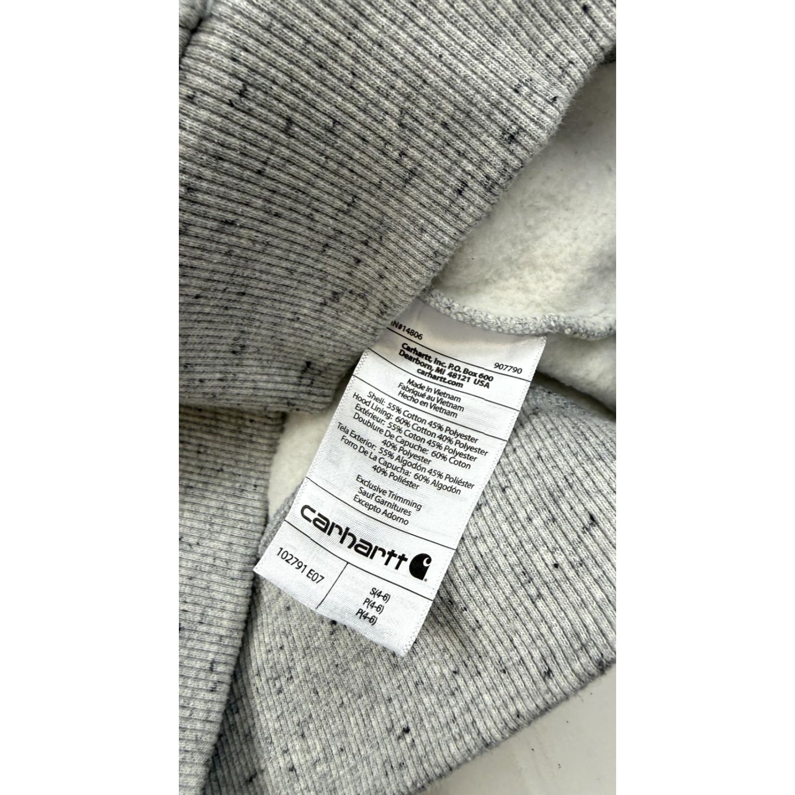 Carhartt VINTAGE: Not applicable as per data (skip) Carhartt Hoodie Womens Small Gray Clarksburg Graphic Sleeve Logo Pullover Size S / US 4 / IT 40 - 6 Thumbnail