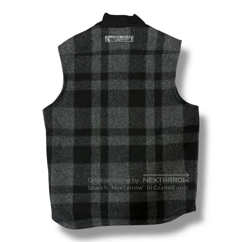 Junya Watanabe Junya Watanabe Leather patched checkered wool waistcoat Size US M / EU 48-50 / 2 - 2 Thumbnail