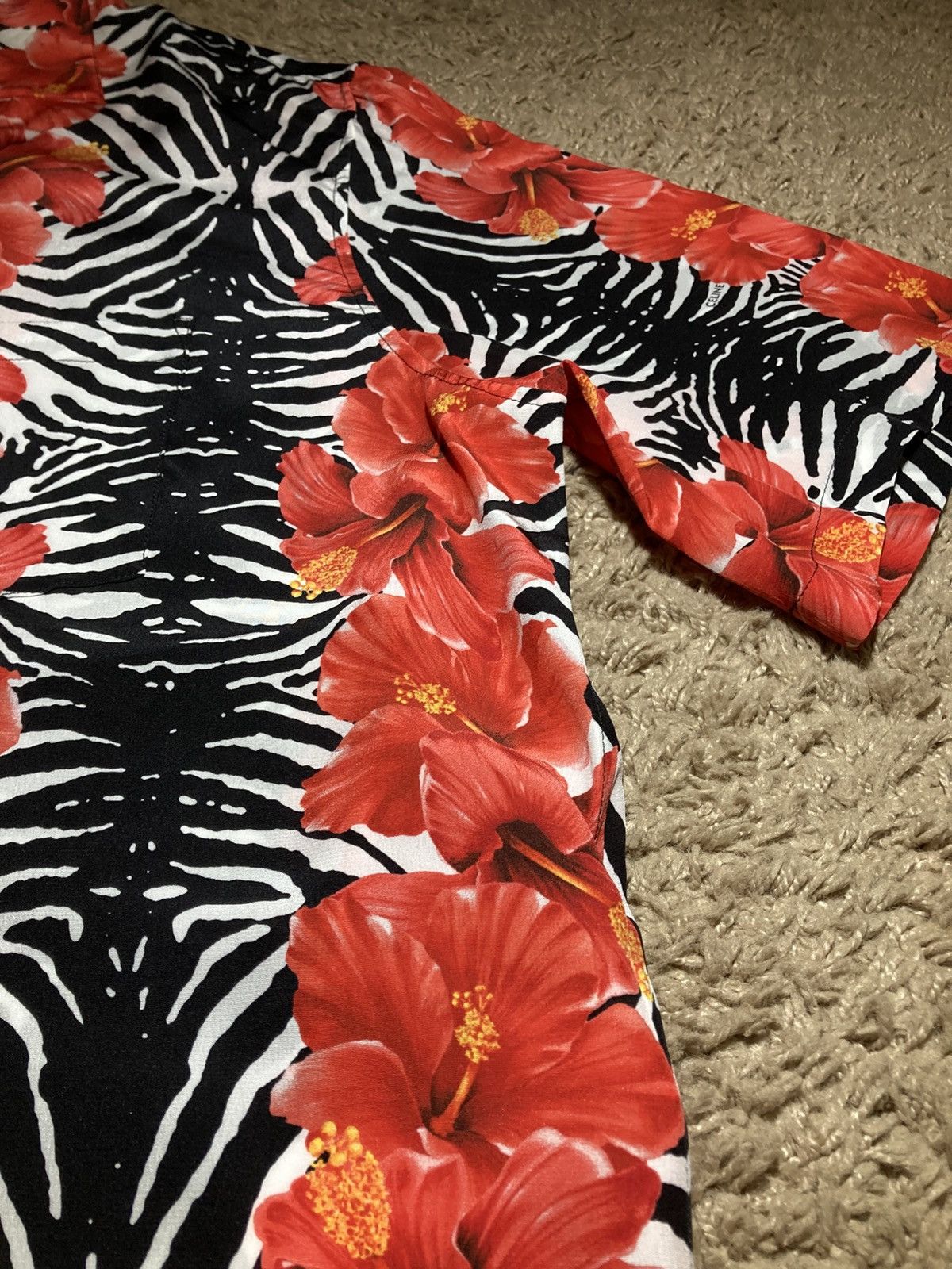 Celine New SS25 Celine Floral Bloom Silk Camp Collar Shirt Hawaiian Size US L / EU 52-54 / 3 - 3 Thumbnail