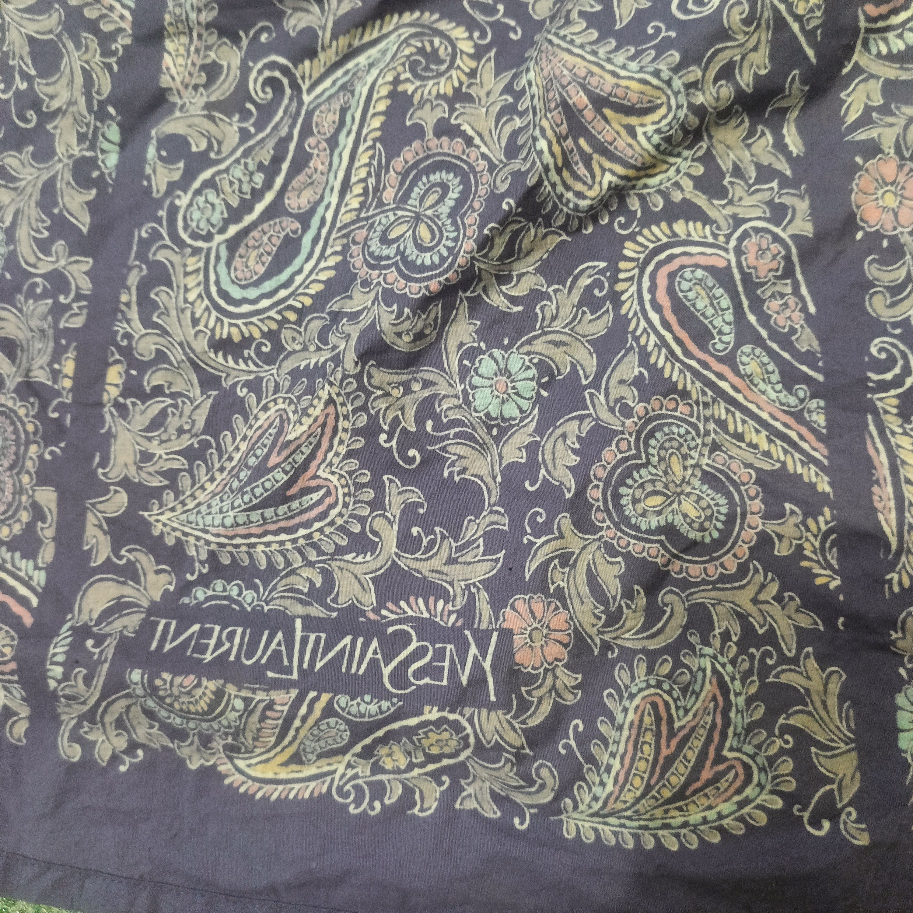 Saint Laurent Paris Rare Vtg YvesSaintLaurent YSL Apron Bandana Design Size ONE SIZE - 7 Thumbnail