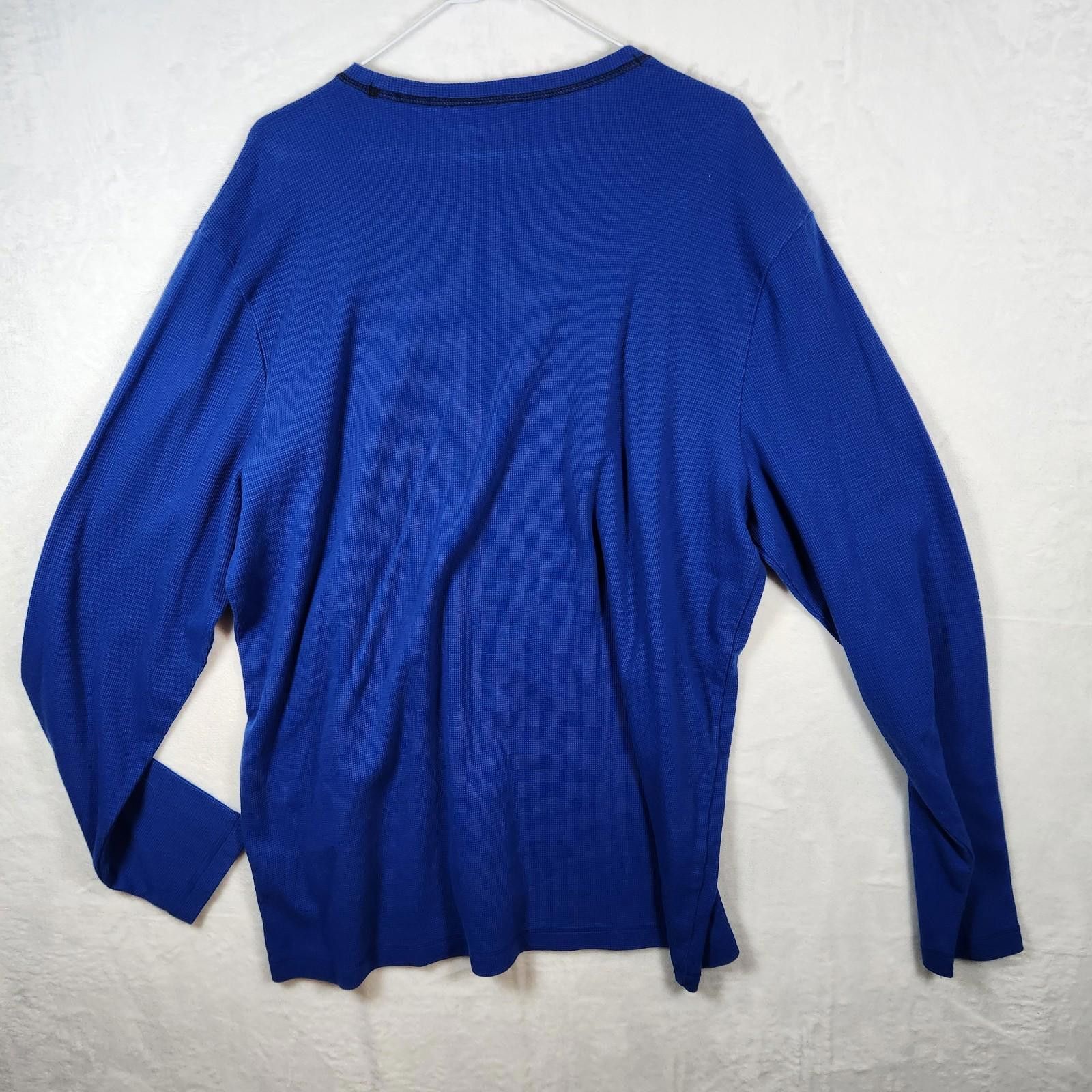 Puma Puma Waffle Knit Blue Long Sleeve Shirt Size 2XL Size US XXL / EU 58 / 5 - 6 Thumbnail