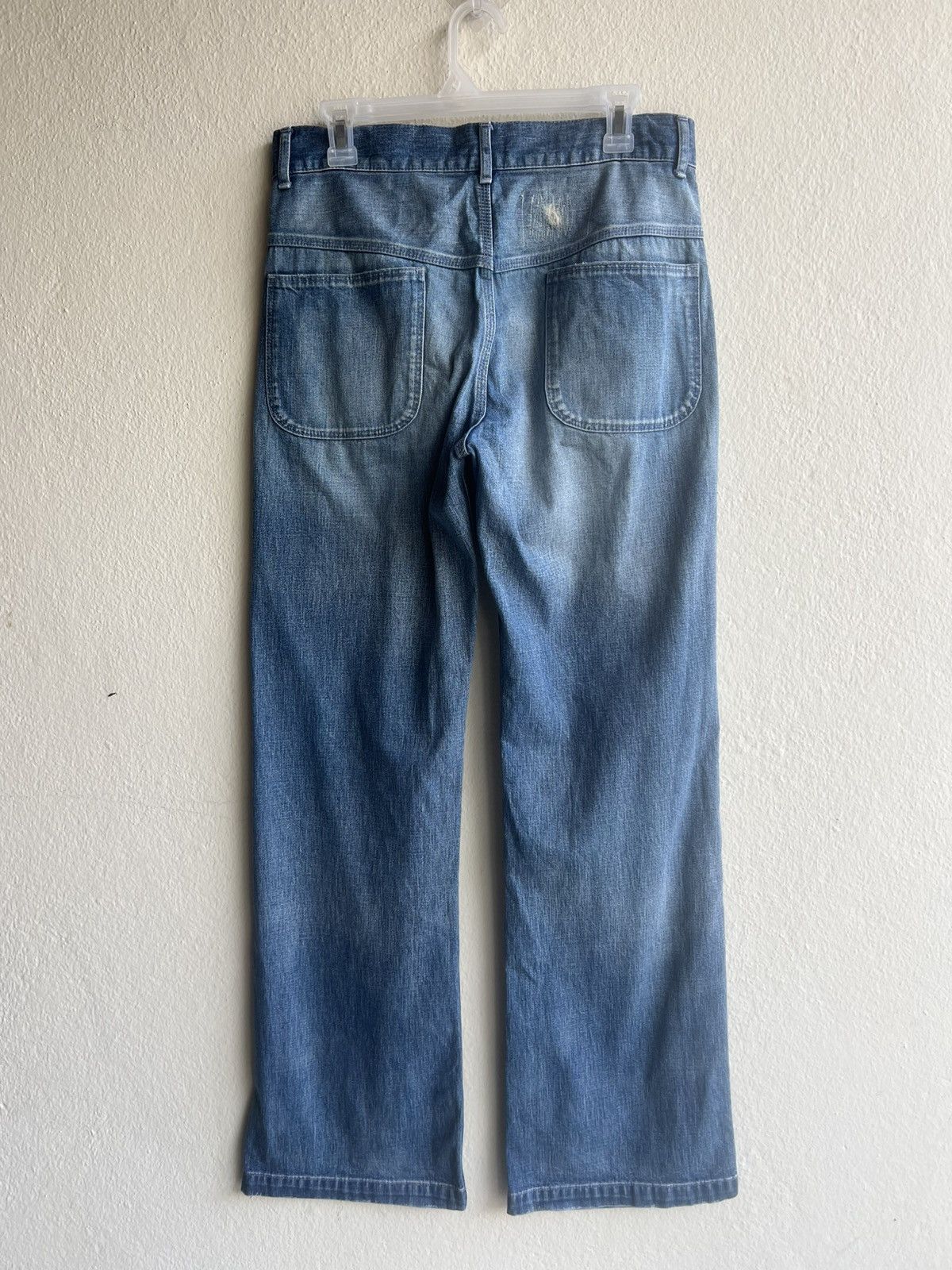 Blue Blue Japan Loose Flare Inpaichthys Kerri Japan Fade Denim Work Jeans Size US 30 / EU 46 - 23 Thumbnail