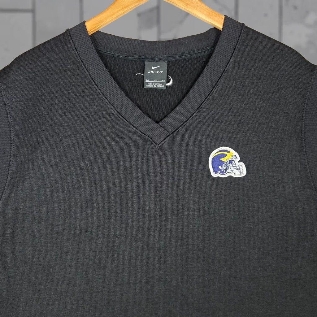 Nike NIKE Michigan Football Vest Dri-Fit Pullover Mens 3XL Charcoal Gray Windbreaker Sweatshirt Shaped for Golf, Casual, Football Product Size US XXL / EU 58 / 5 - 1 Thumbnail