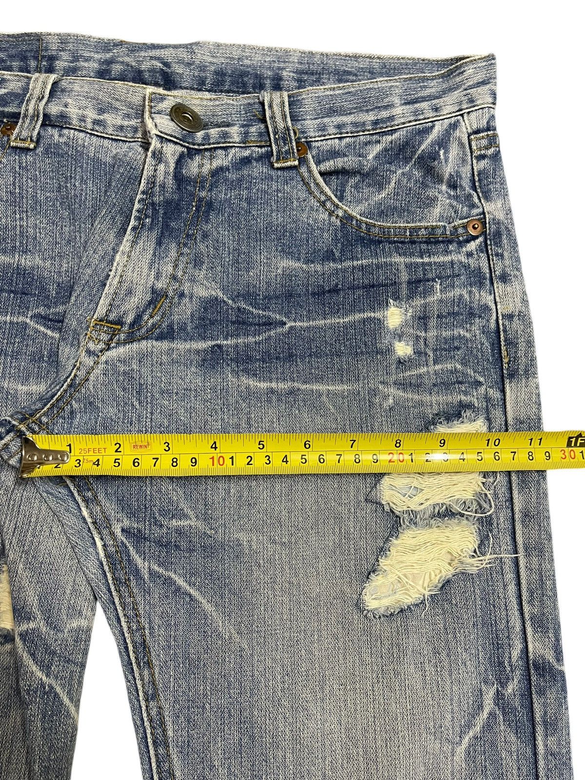 Kapital Vintage Japanese Brand Blue Faded Wash Distress Loose Jeans Size US 34 / EU 50 - 14 Thumbnail