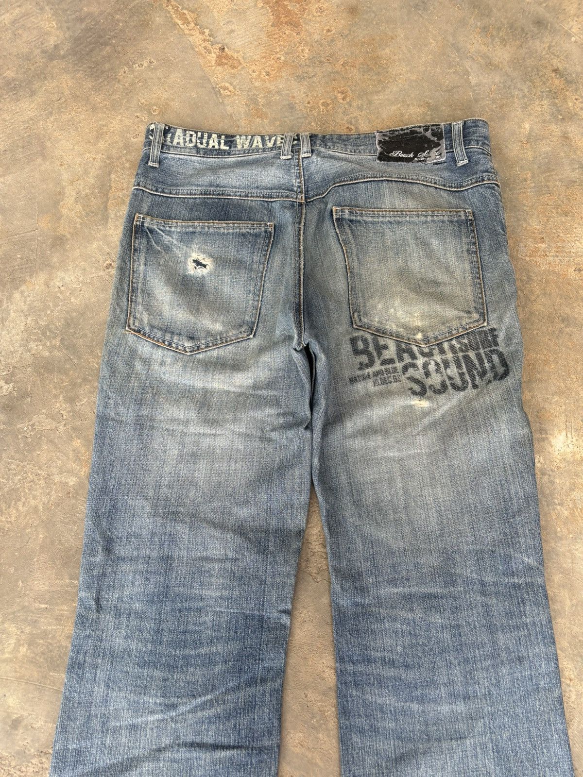 Hysteric Glamour Distressed Denim Nature And Blue Ifsixwasnine Style Jeans Size US 33 - 3 Thumbnail
