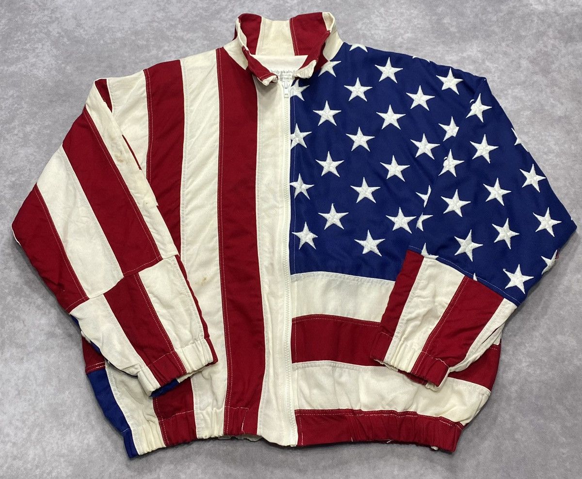 Vintage 90s Vintage Limited Edition American Flag Jacket Size US M / EU 48-50 / 2 - 1 Thumbnail