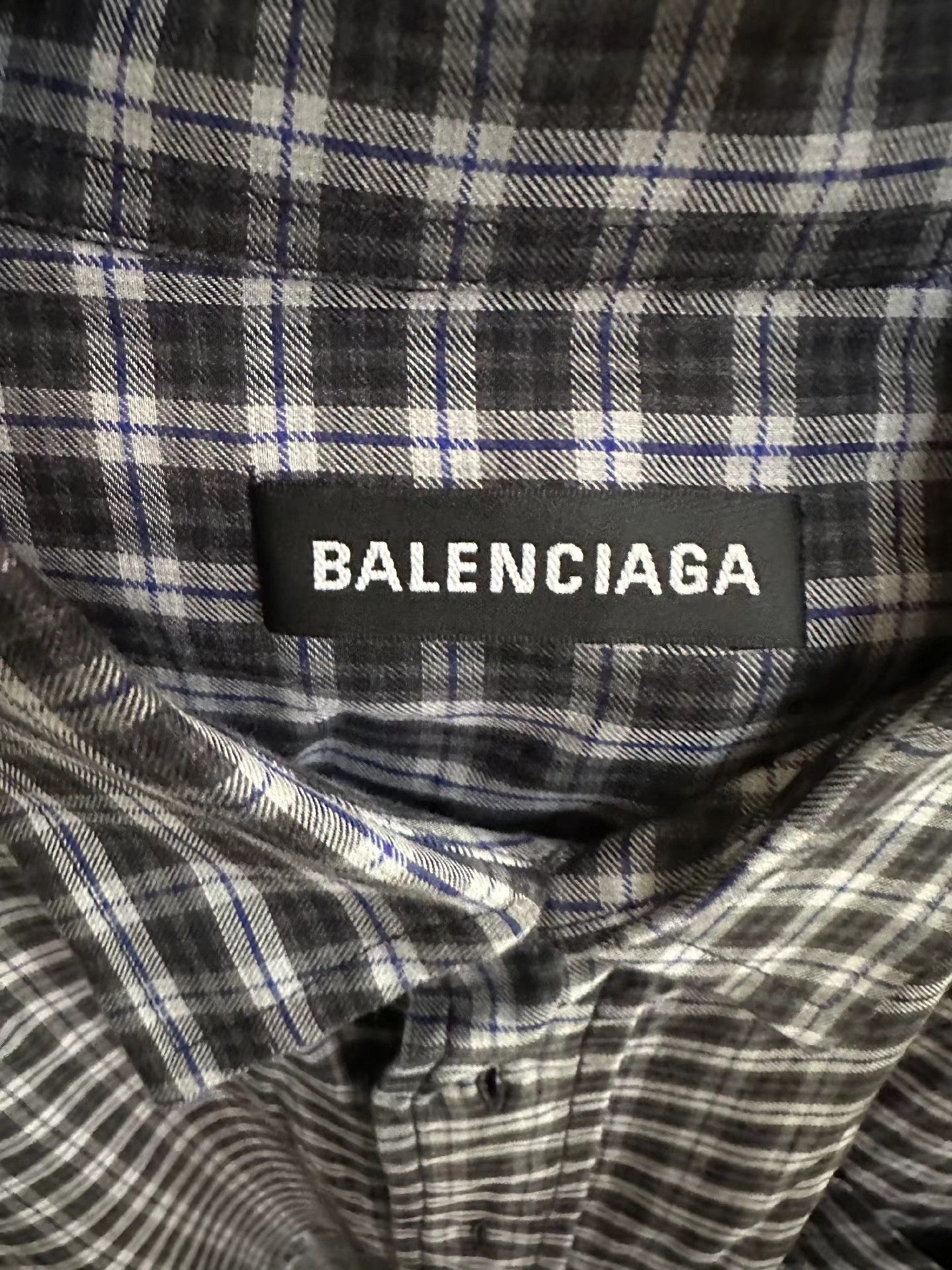 Balenciaga Balenciaga Newspaper Plaid Shirt Size US XS / EU 42 / 0 - 6 Thumbnail