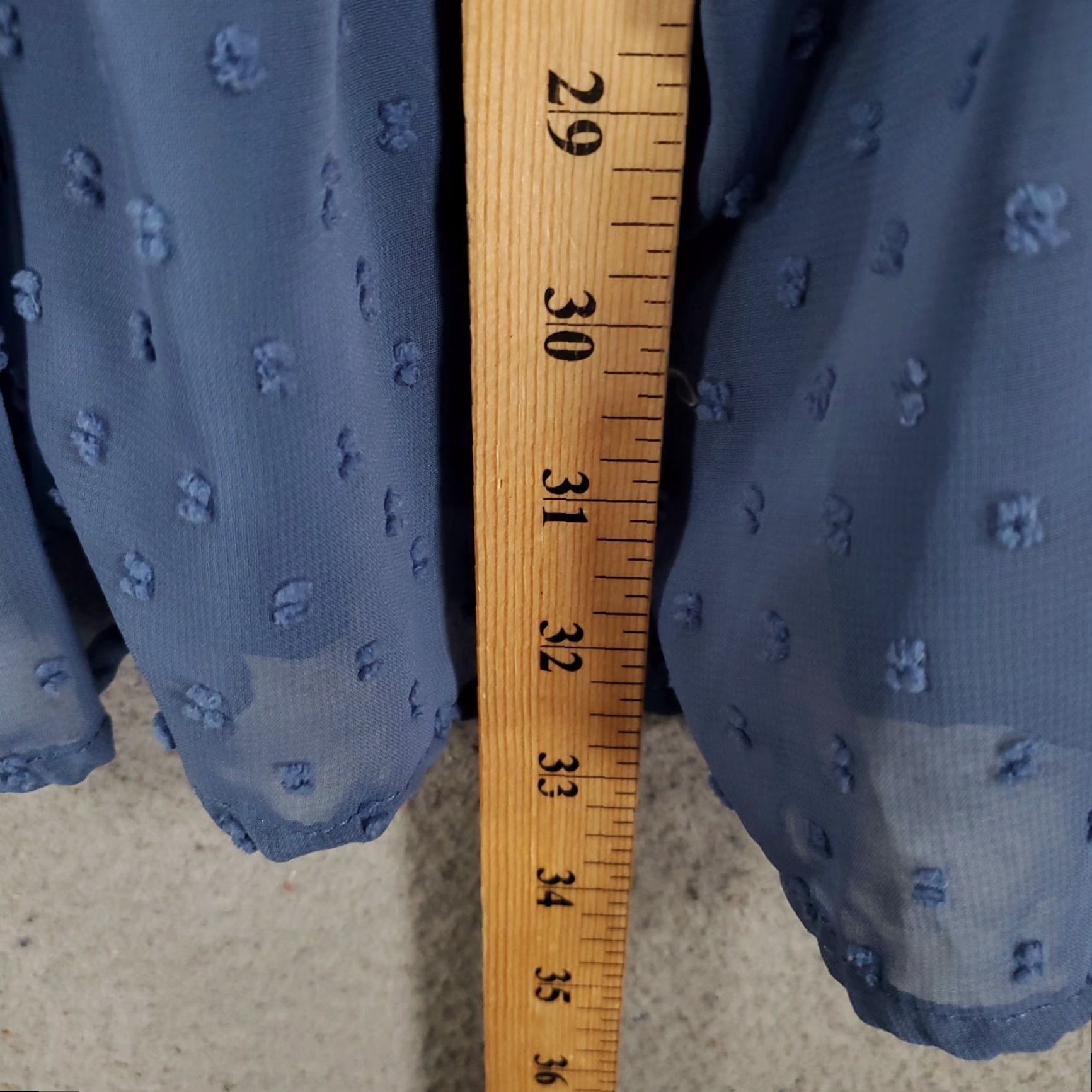 Vintage Altered State Dress Womens Large Blue Square Neck Tiered Polka Dot Texture Size L / US 10 / IT 46 - 3 Thumbnail