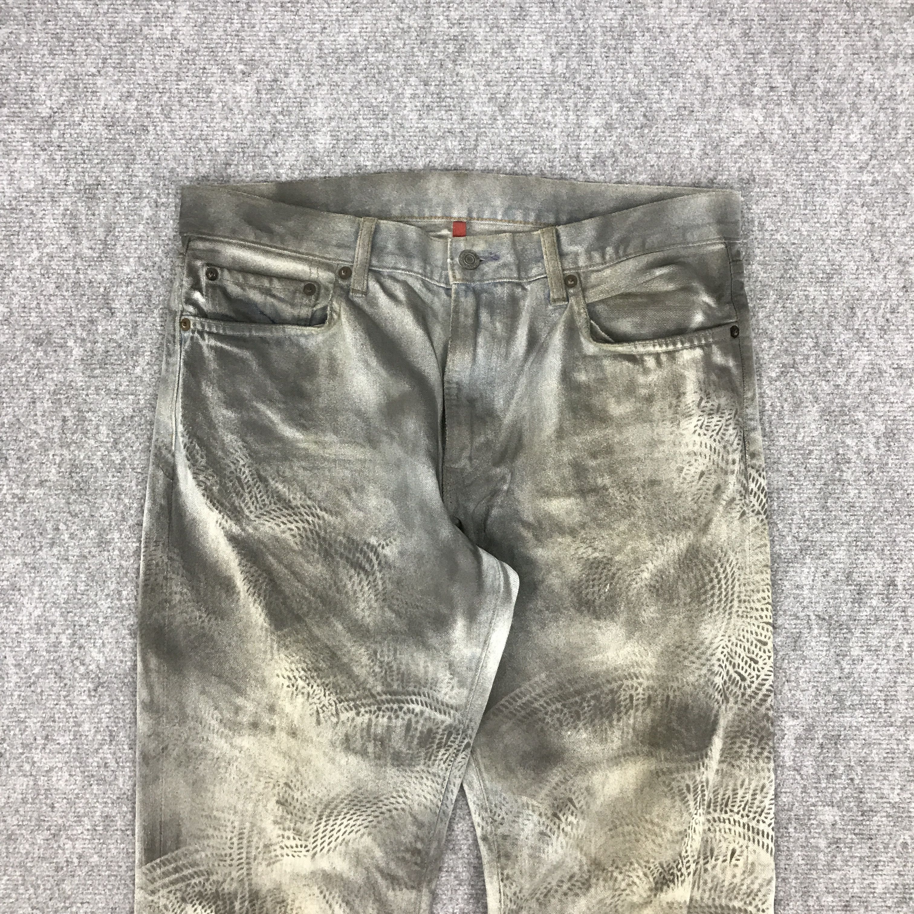 Japanese Brand × Jun Takahashi × Uniqlo JAPAN UNIQLO BLACK SPARY DENIM JEANS Size US 33 - 3 Thumbnail