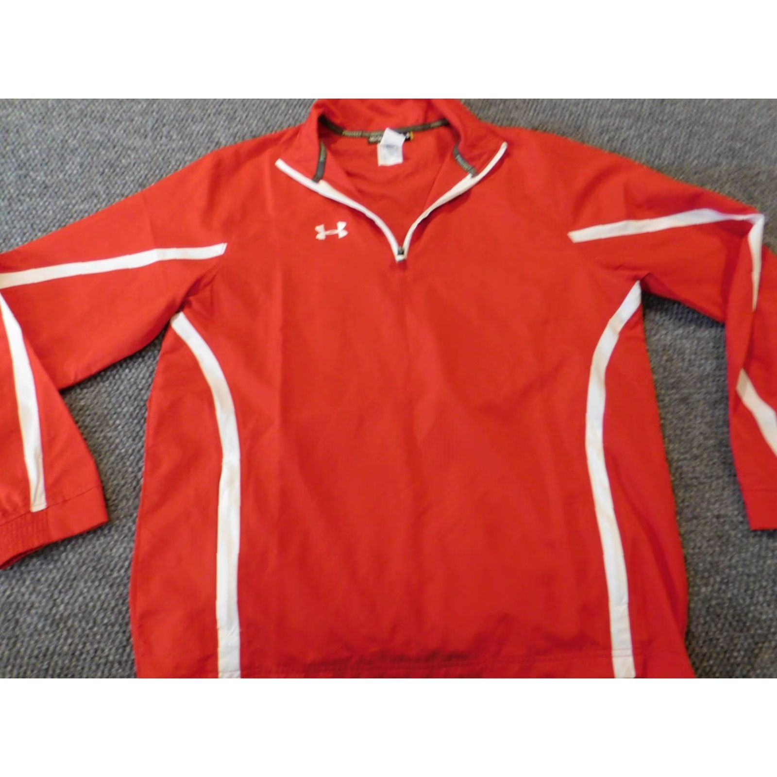 Under Armour Under Armour Sweater Pullover Mock Neck Long Sleeve Red M Regular Mens Colorful Knit Stitch Size US M / EU 48-50 / 2 - 2 Thumbnail