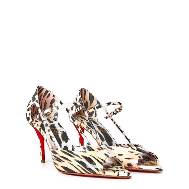 Christian Louboutin Open Toe Miss Z 80mm Pumps Size US 7 / IT 37 - 4 Thumbnail