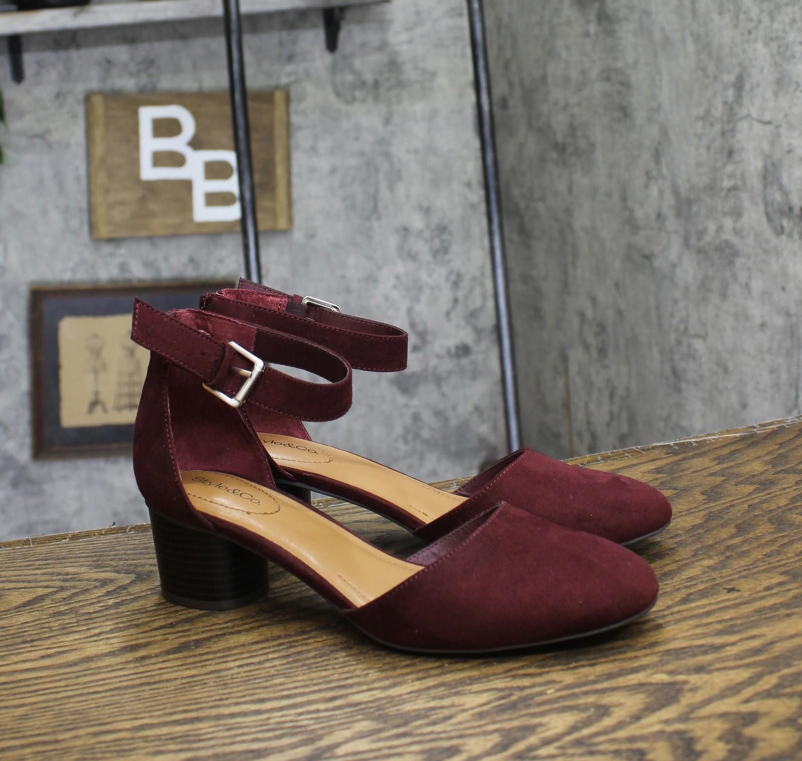Style & Co Style & Co. Alinaa Dress Sandals Berry Microsuede Purple 8m Size US 8 / IT 38 - 1 Thumbnail