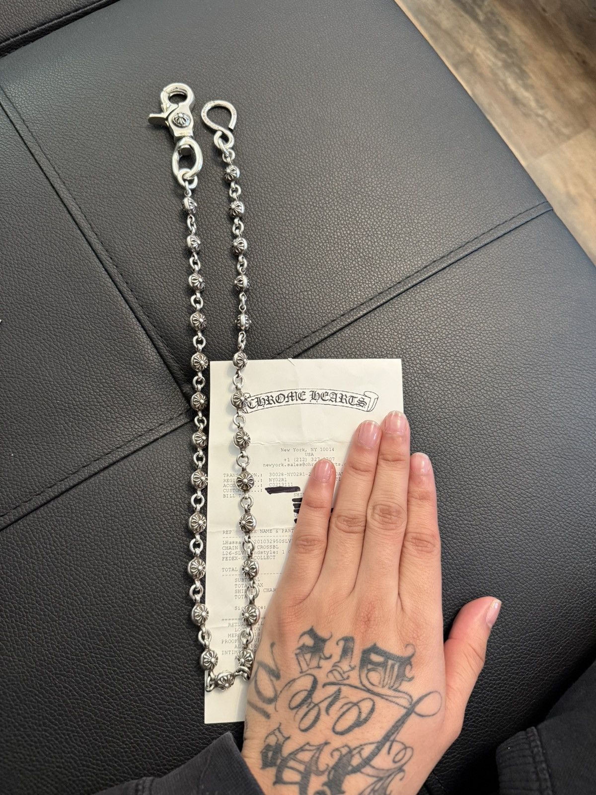 Chrome Hearts Long Cross Ball Wallet Chain