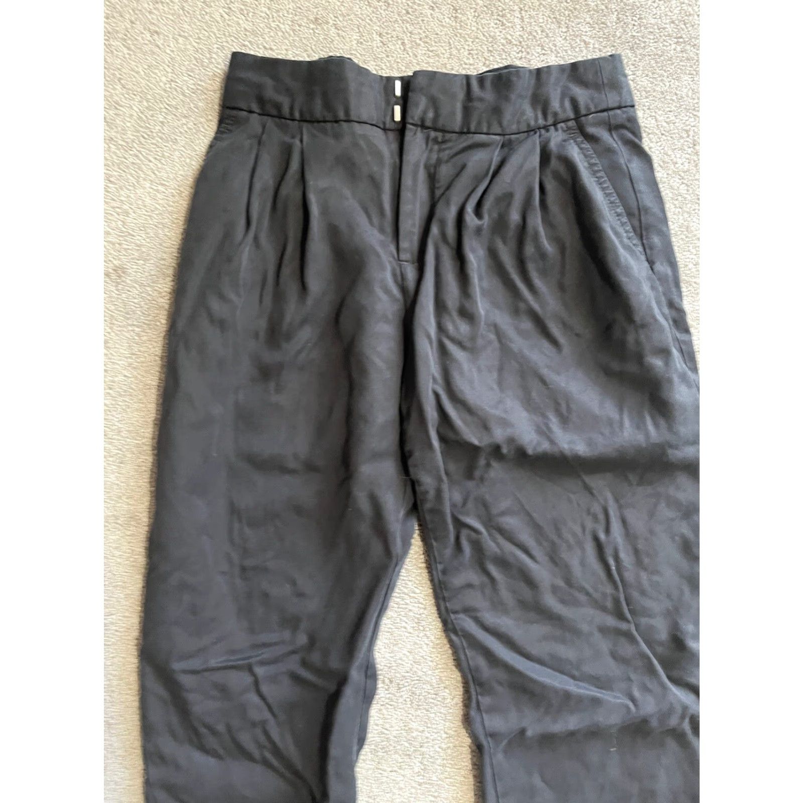 Gap VINTAGE Gap Khaki Pants Women Size 2 Straight Slim Lyocell Black Casual Business Size ONE SIZE - 2 Thumbnail