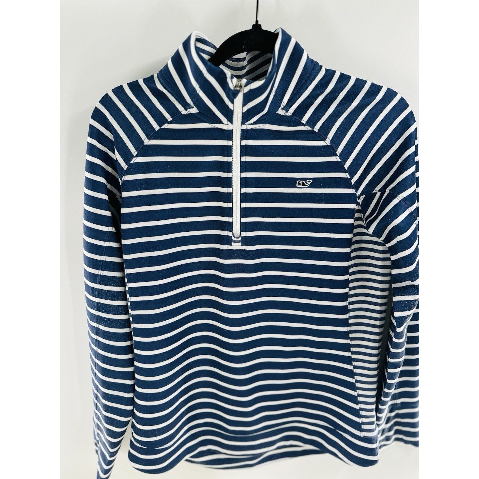 Vineyard Vines Vineyard Vines Blue White Stripe Zip Performance Pullover Size M / US 6-8 / IT 42-44 - 1 Thumbnail
