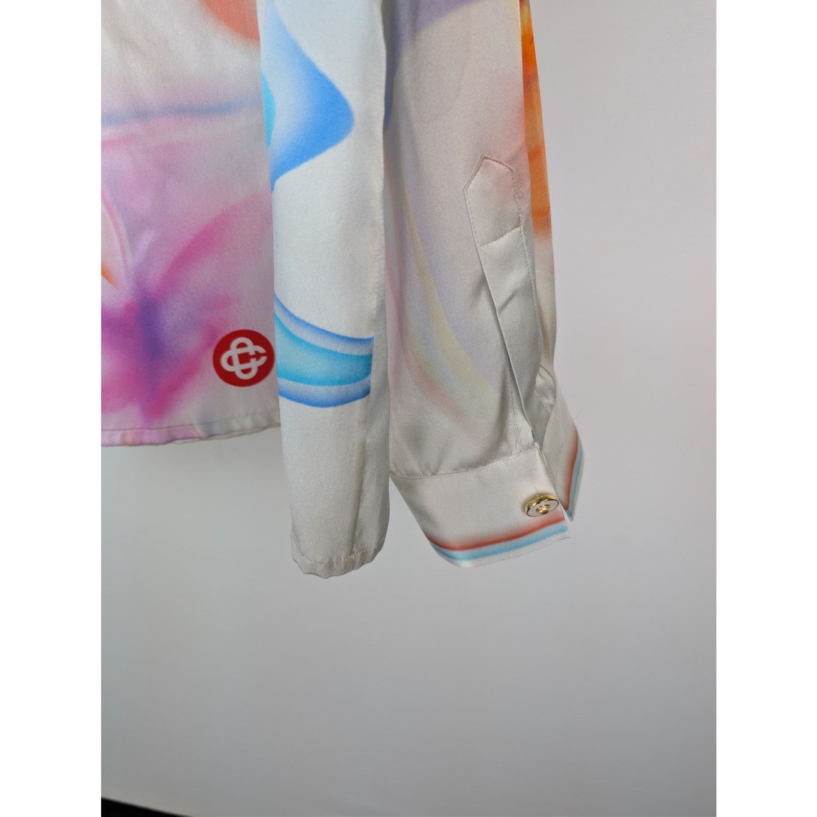 Casablanca o1rshd1 Silk Satin Cuban Collar Long Sleeve Shirt Multicolor Size US XL / EU 56 / 4 - 13 Thumbnail