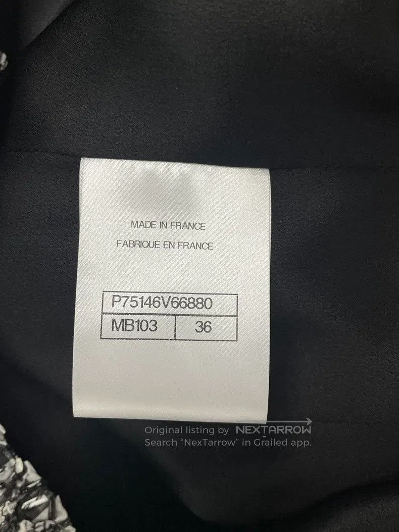 Chanel Chanel Black and white plaid heavy-weight beaded two-pocke Size XS / US 0-2 / IT 36-38 - 5 Thumbnail