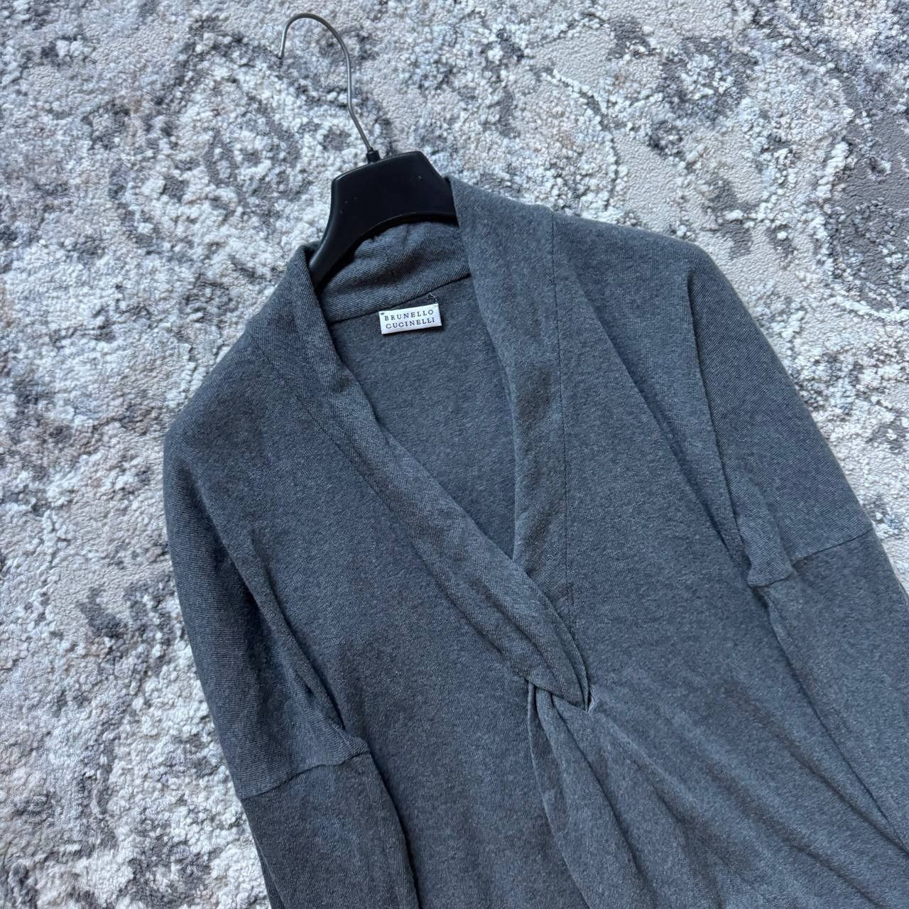 Brunello Cucinelli Brunello Cucinelli Mid Grey Cardigan Dress Size M / US 6-8 / IT 42-44 - 6 Thumbnail