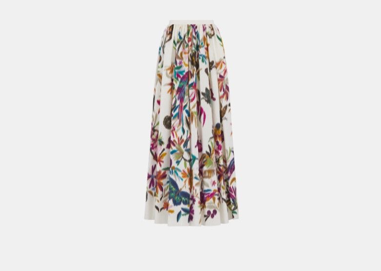 Dior o1w1db10425 411J34A Midi Skirt in Multicolor Size 30" / US 8 / IT 44 - 1 Thumbnail