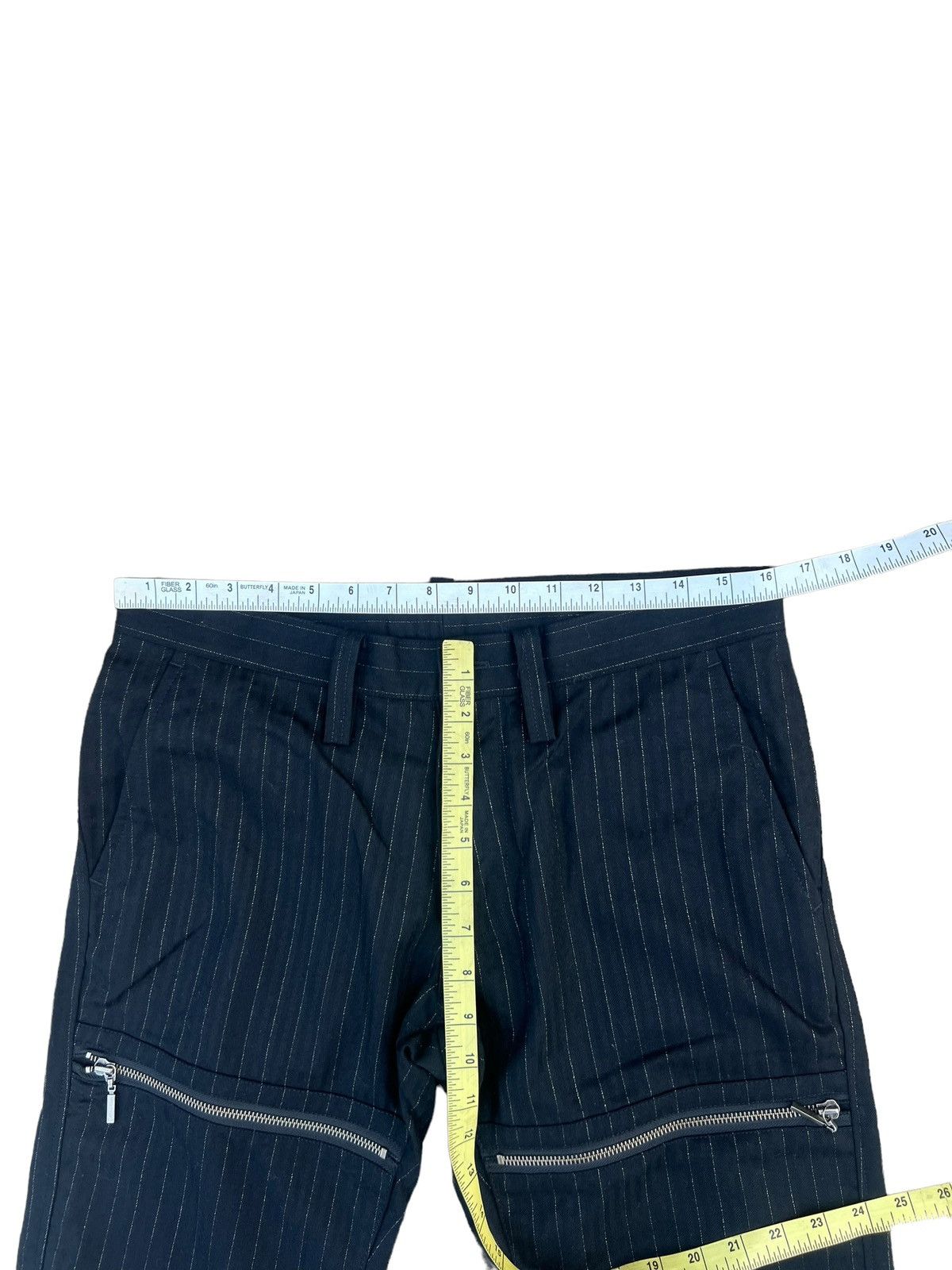Vintage The Tenoras Japan Silver Striped Flare Cargo Trouser Pant Size US 31 - 3 Thumbnail