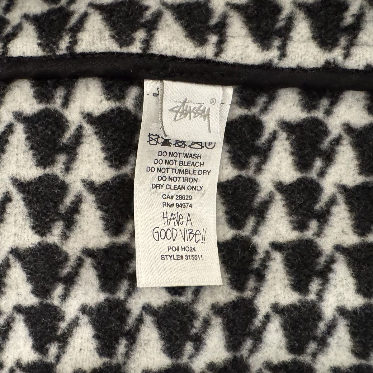 DENIM TEARS × Stussy Stussy X Denim Tears Spade Jacquard Duffle Coat size M Size US M / EU 48-50 / 2 - 7 Thumbnail