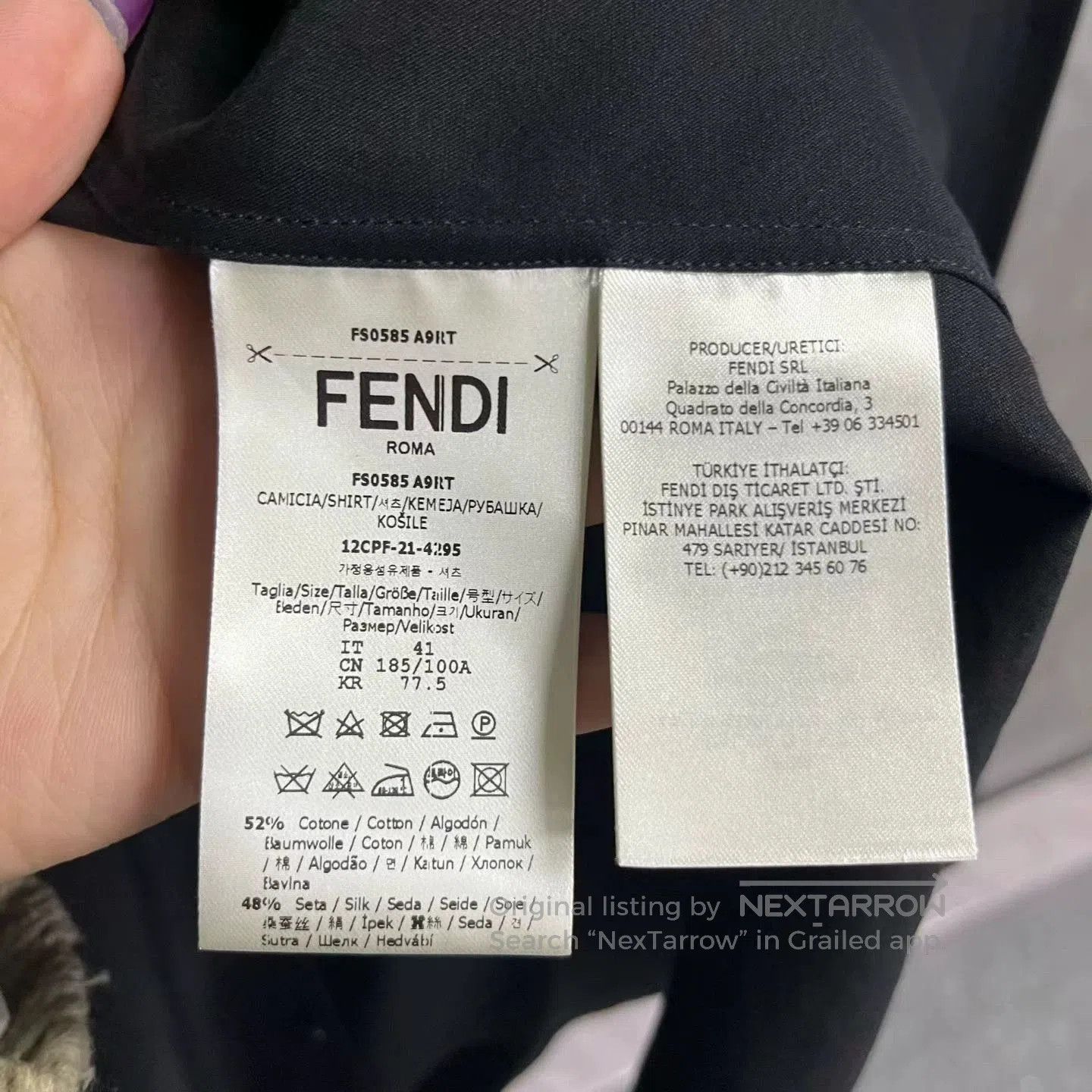 Fendi fendi black embroidered long sleeve shirt. Size US M / EU 48-50 / 2 - 5 Thumbnail