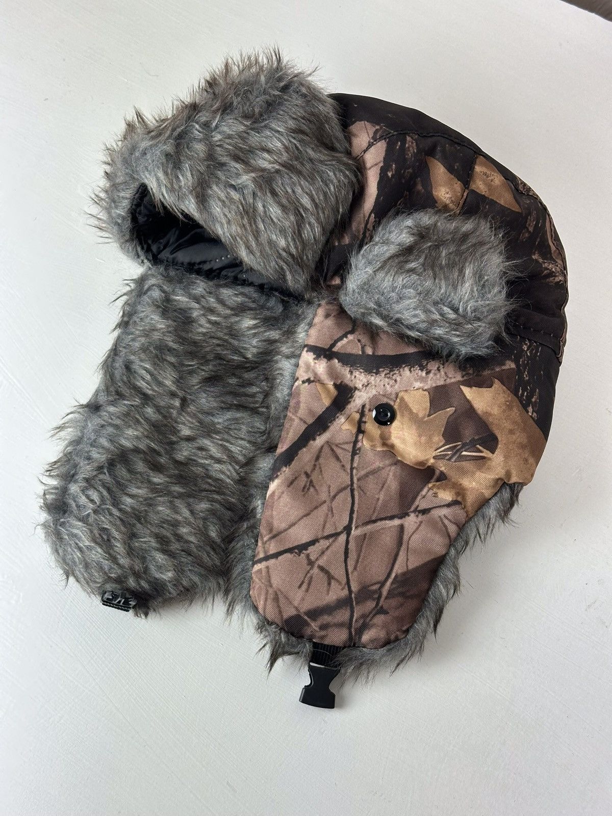 Hysteric Glamour × Vintage Crazy Y2K RealThree Mohair Fuzzy Hat Ushanka Punk Huge Size ONE SIZE - 5 Thumbnail